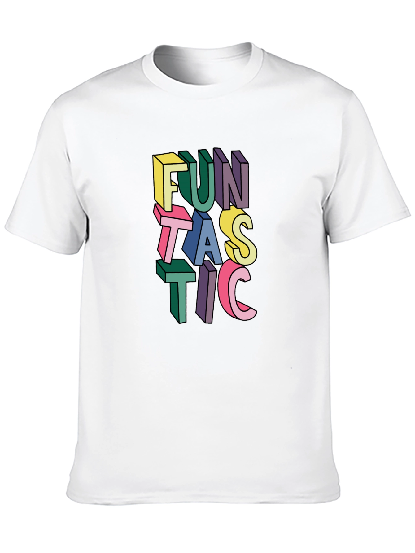 Black Fun Tastic Graphic T-Shirt - Bold Colorful Design view 10