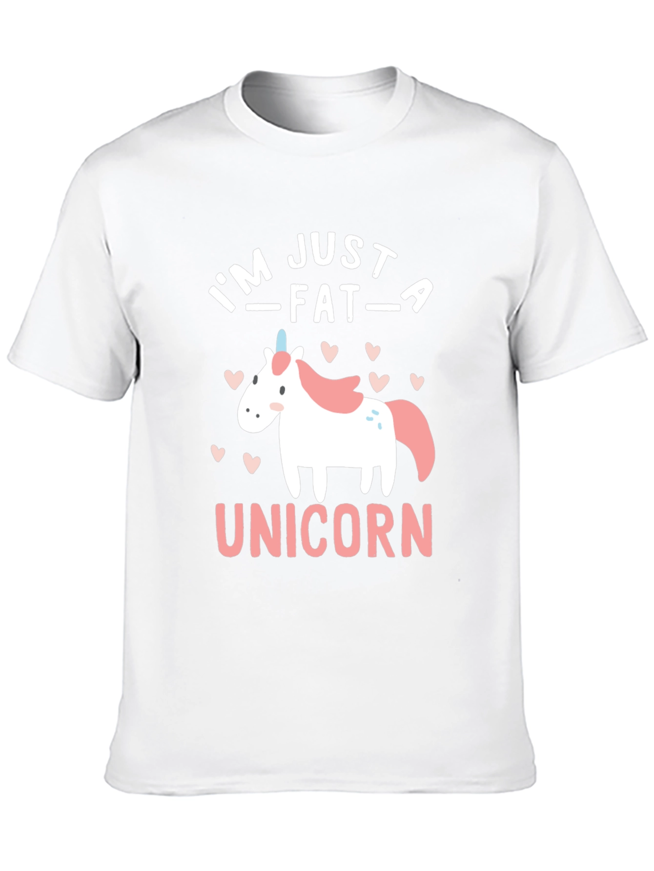 Black I'm Just A Fat Unicorn Graphic T-Shirt view 10