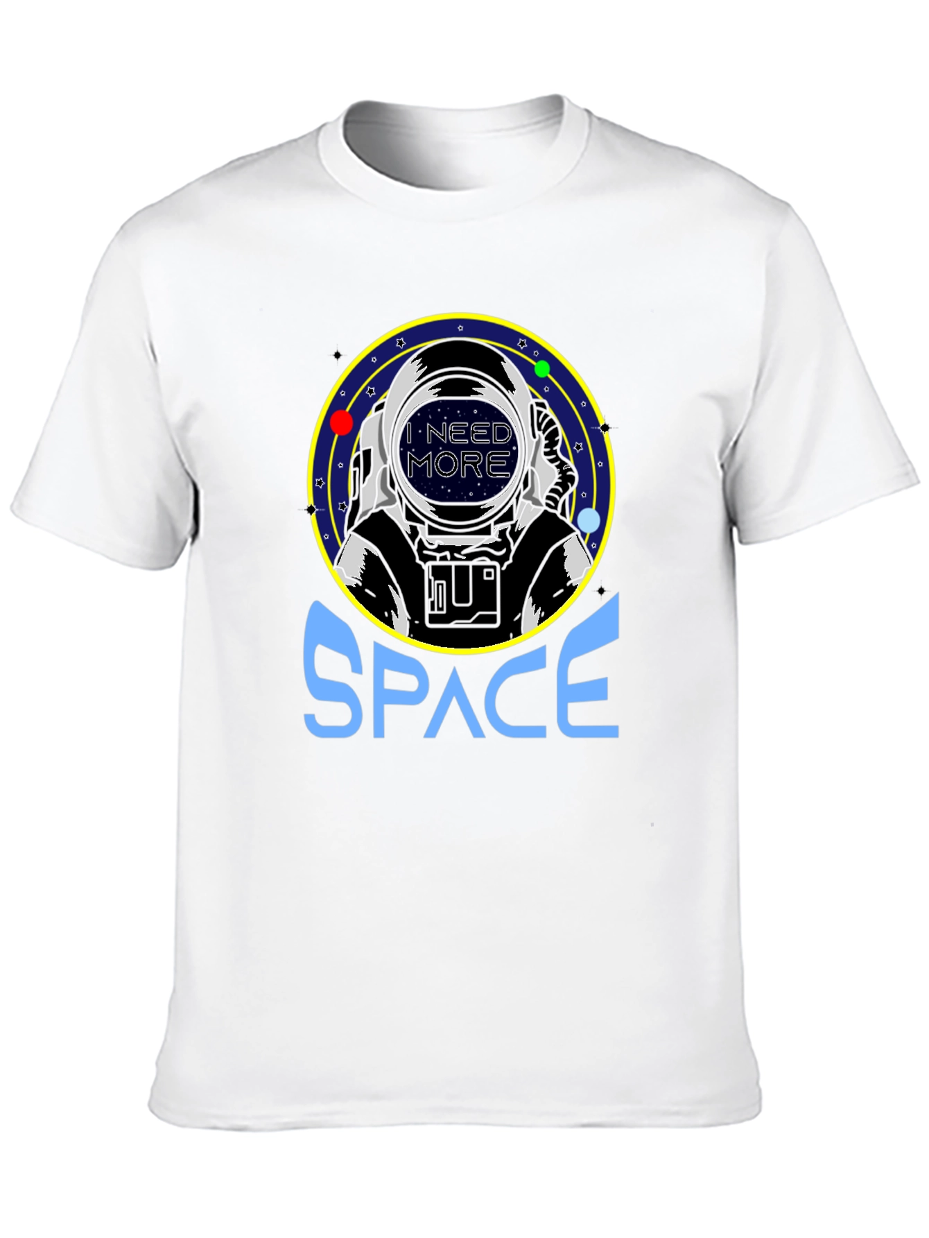 Black I Need More Space T-Shirt - Astronaut Graphic Tee view 10
