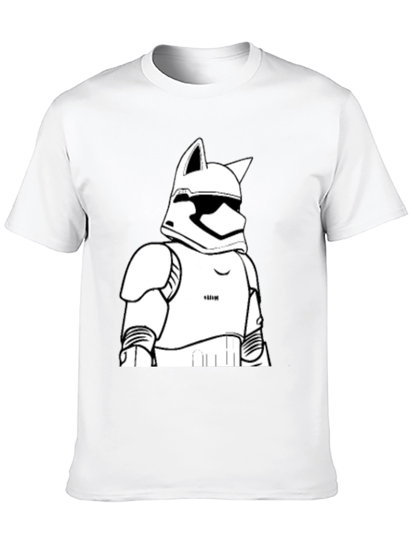 Black Stormtrooper Cat T-Shirt - Black, Graphic Tee view 10