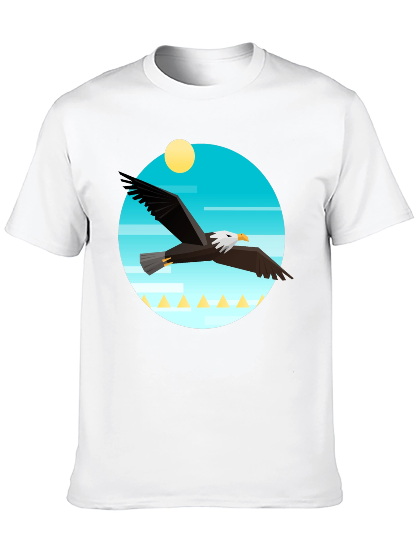 Black Eagle Graphic Tee - Men's Black Crew Neck T-Shirt view 10