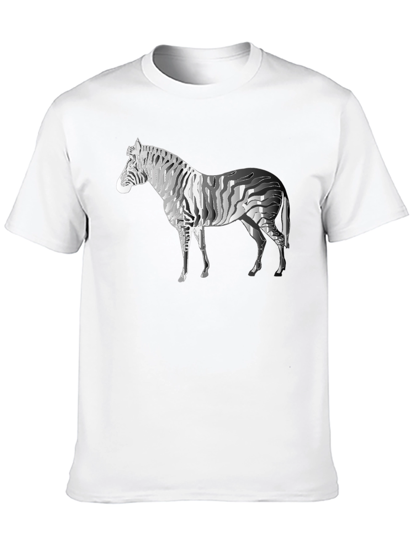 Black Zebra Graphic Tee - Stylish Men's Black T-Shirt view 10