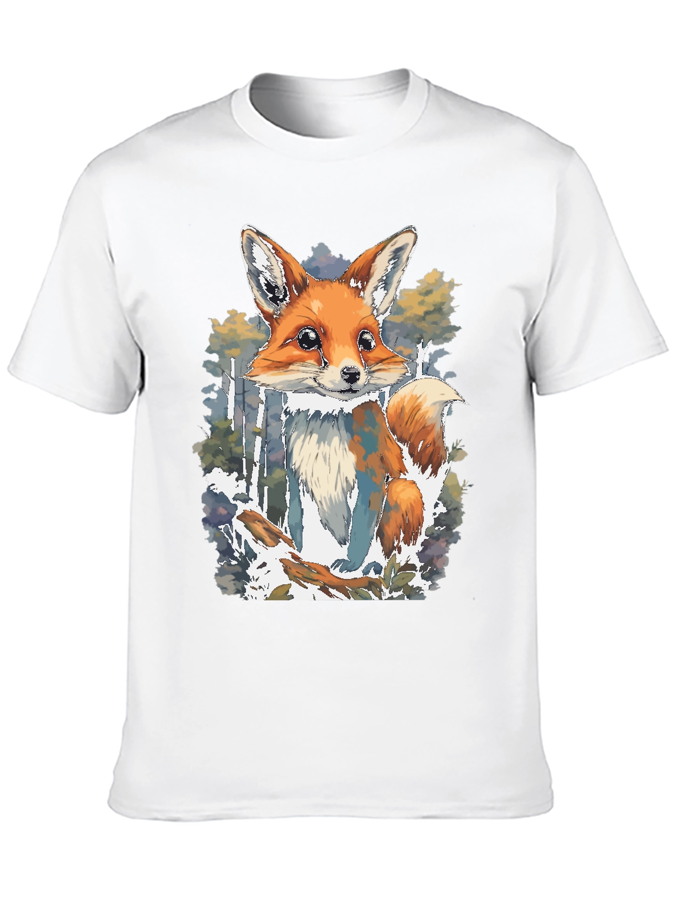 Black Fox Graphic Print Black T-Shirt view 10