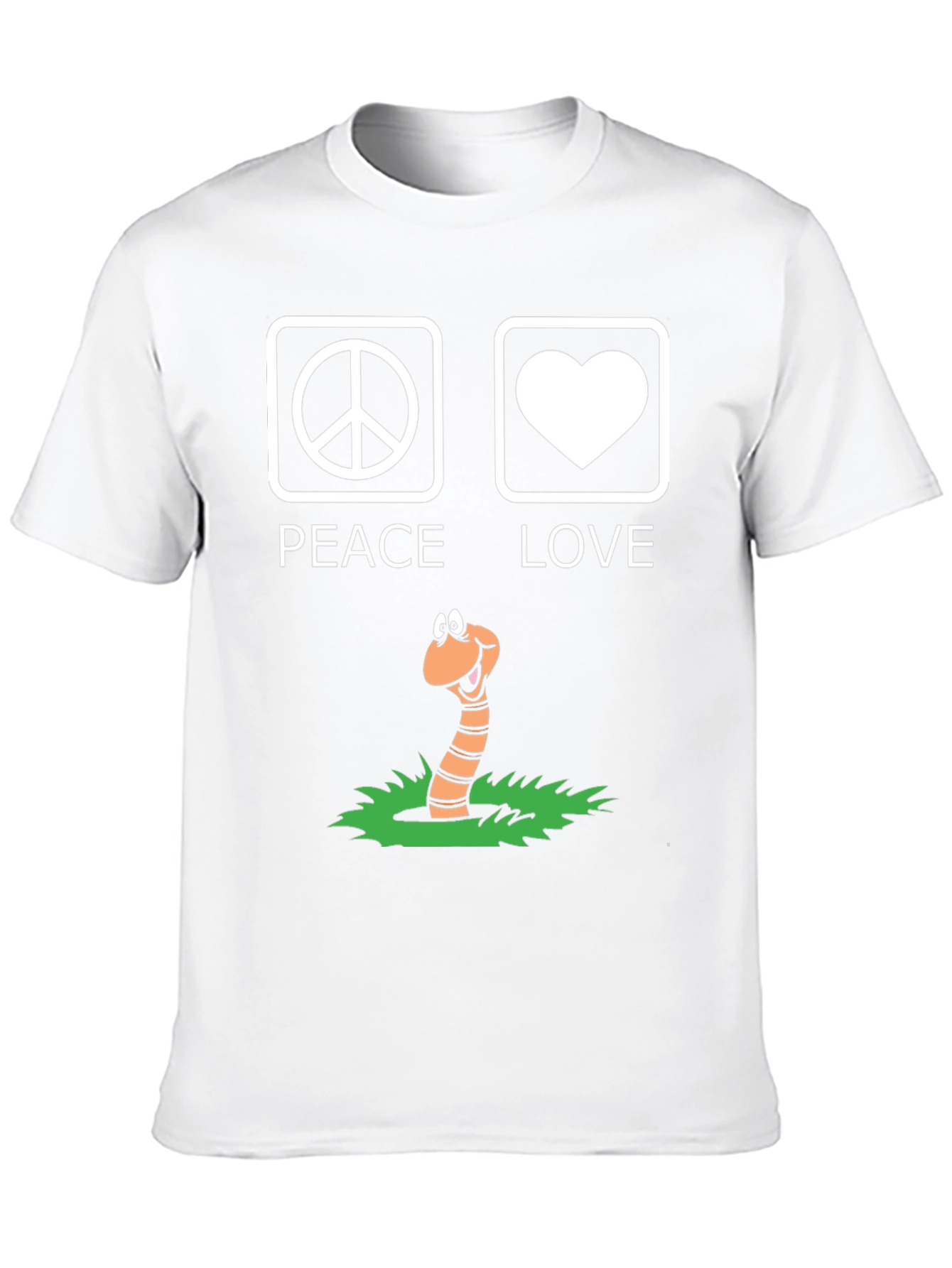 Black Peace Love Worm Black Graphic Tee view 10