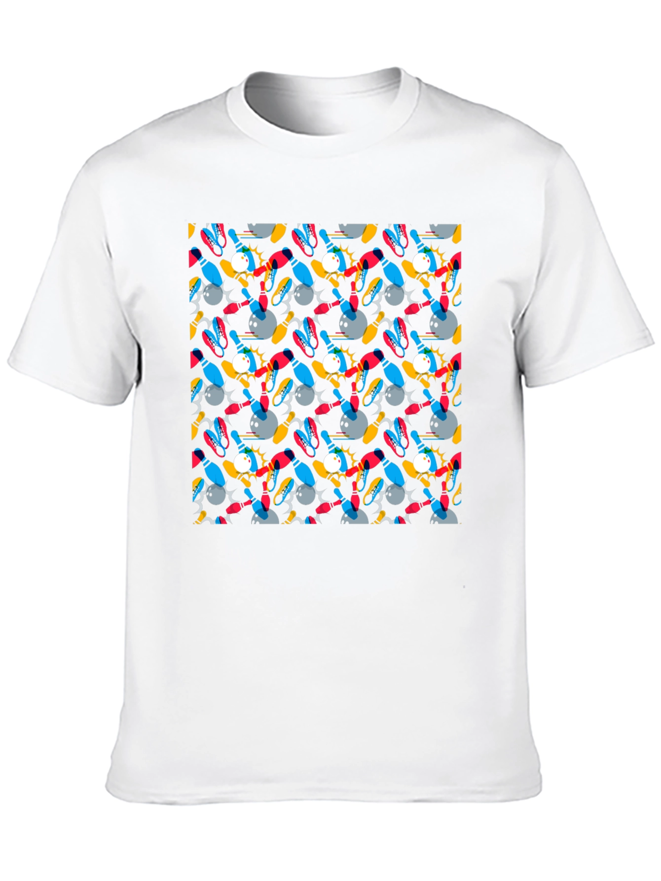 Black Bowling Strike T-Shirt - Funky Pattern Tee view 10