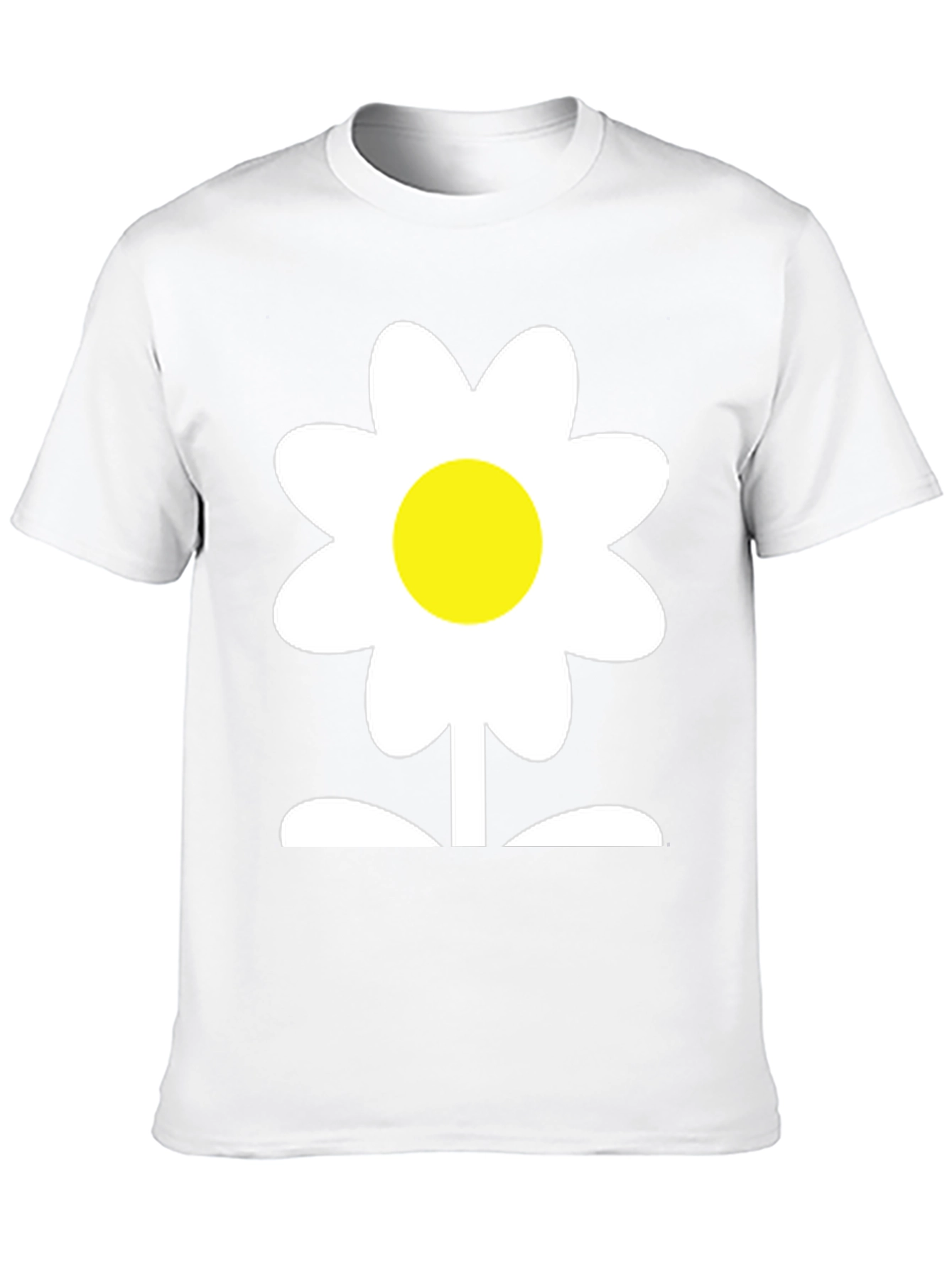 Black Daisy Flower Graphic Tee - Soft Cotton Blend view 10