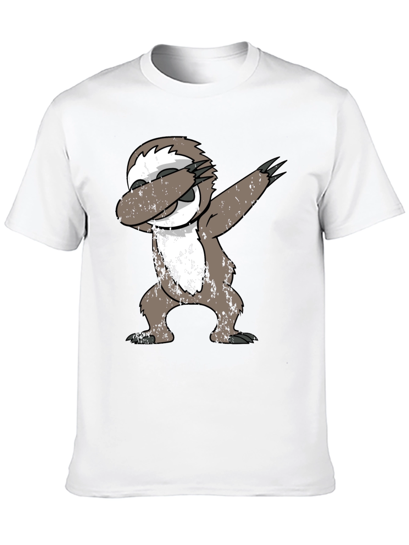 Black Dabbing Sloth Black T-Shirt view 10