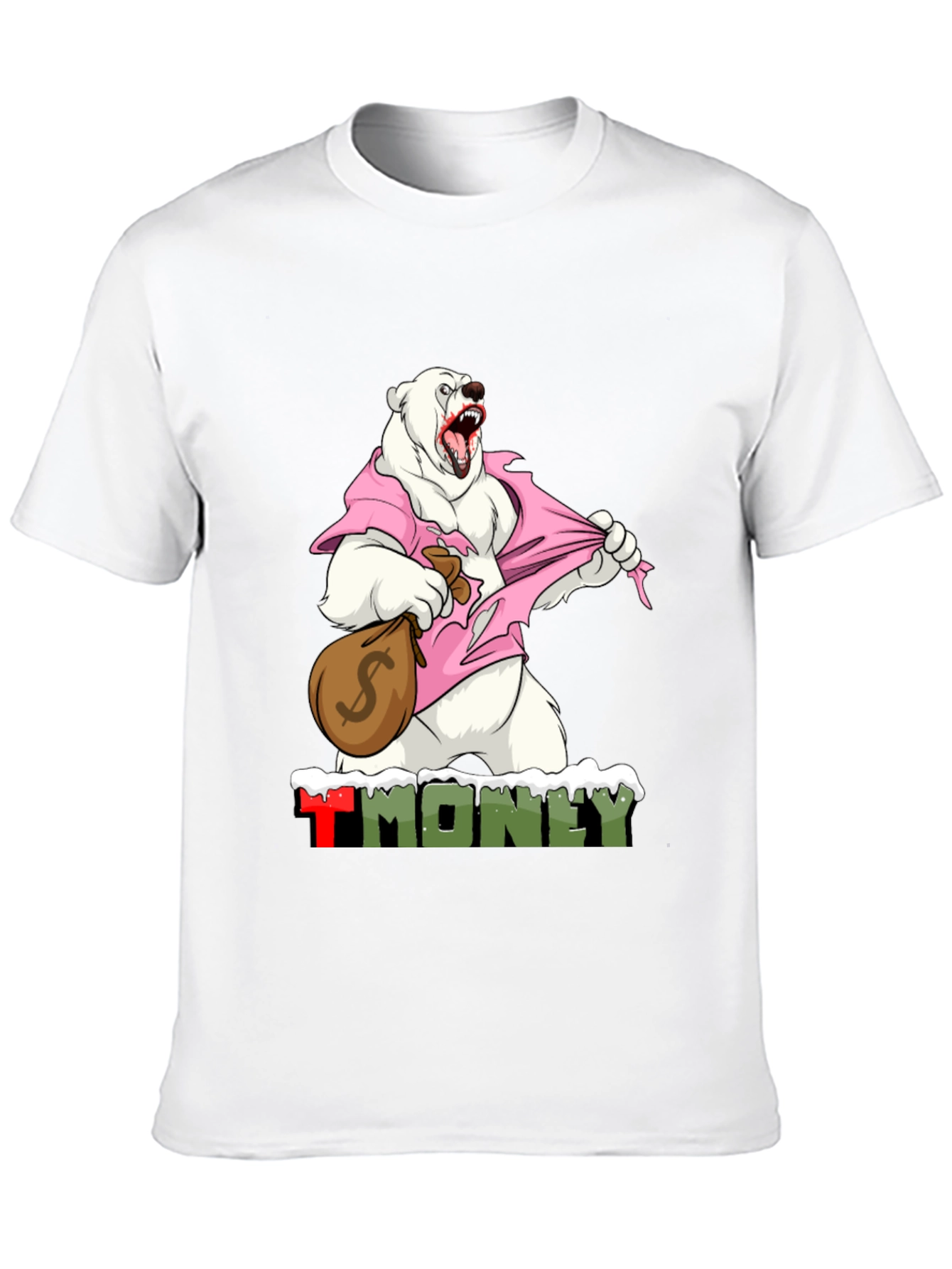 Black Polar Bear Money T-Shirt view 10