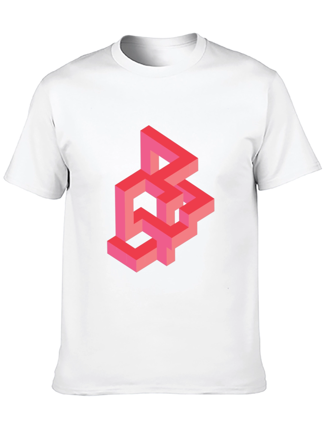 Black Geometric Illusion T-Shirt - Abstract Design view 10