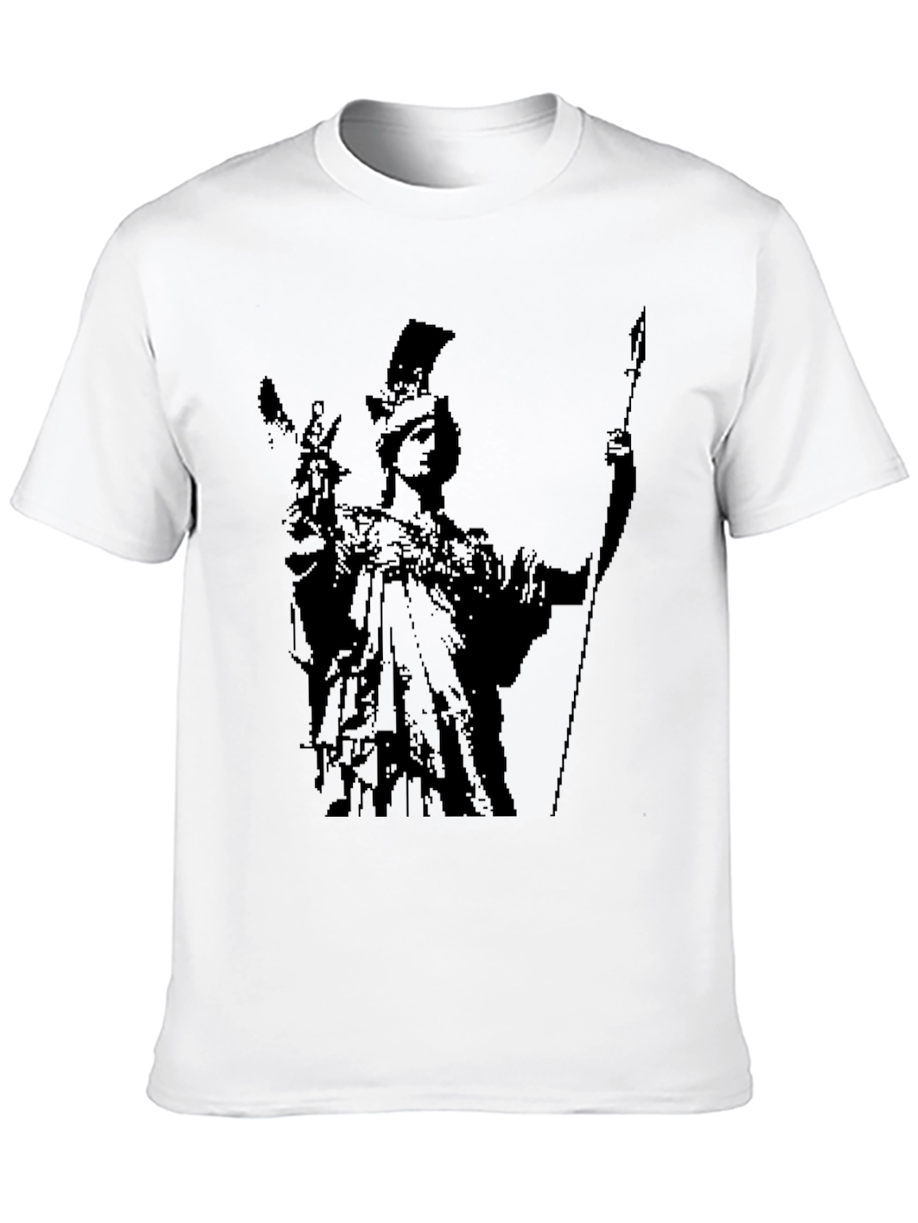 Black Athena Graphic Tee - Black Cotton Blend view 10