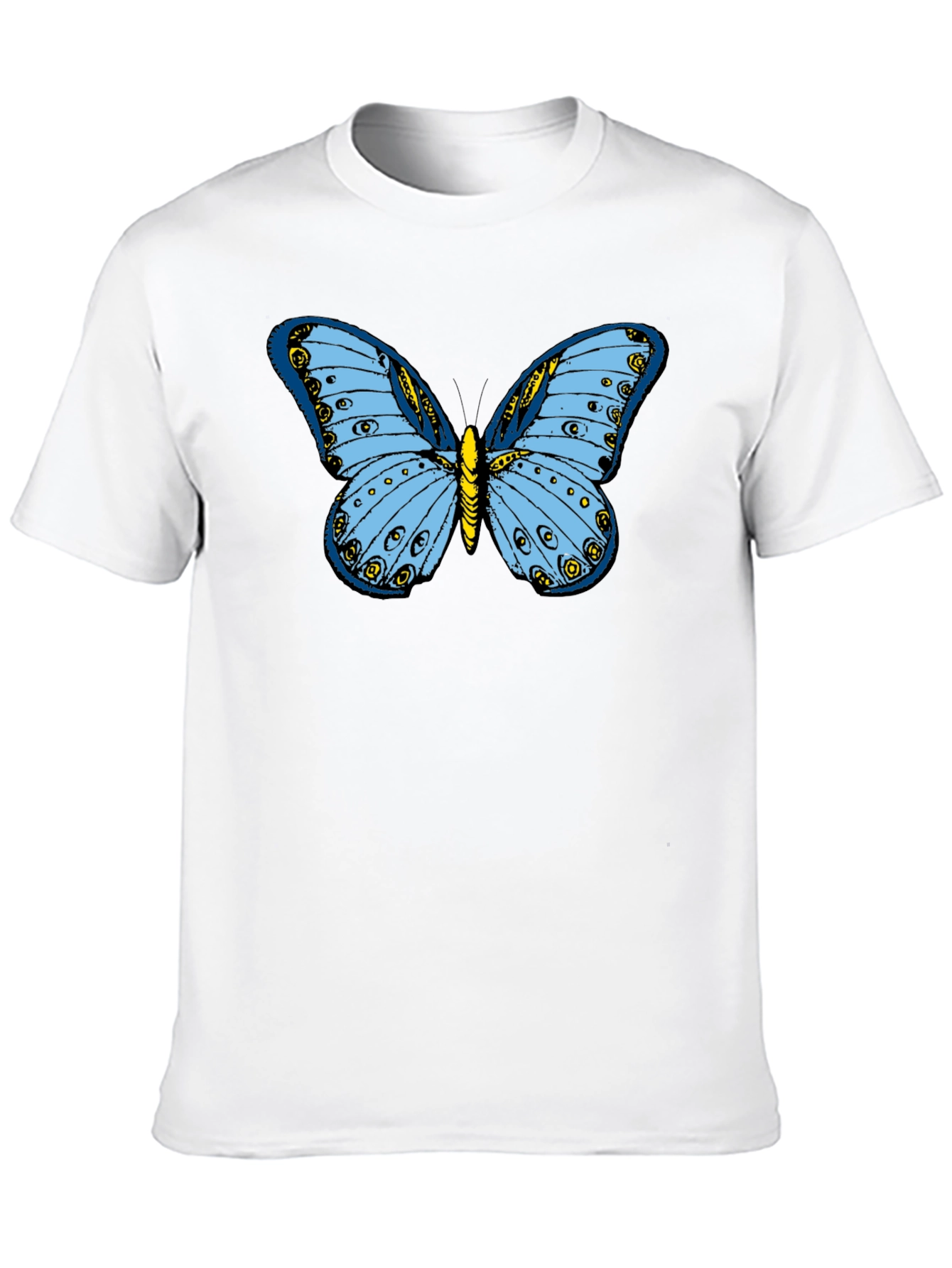Black Butterfly Graphic T-Shirt - Black Cotton Tee view 10