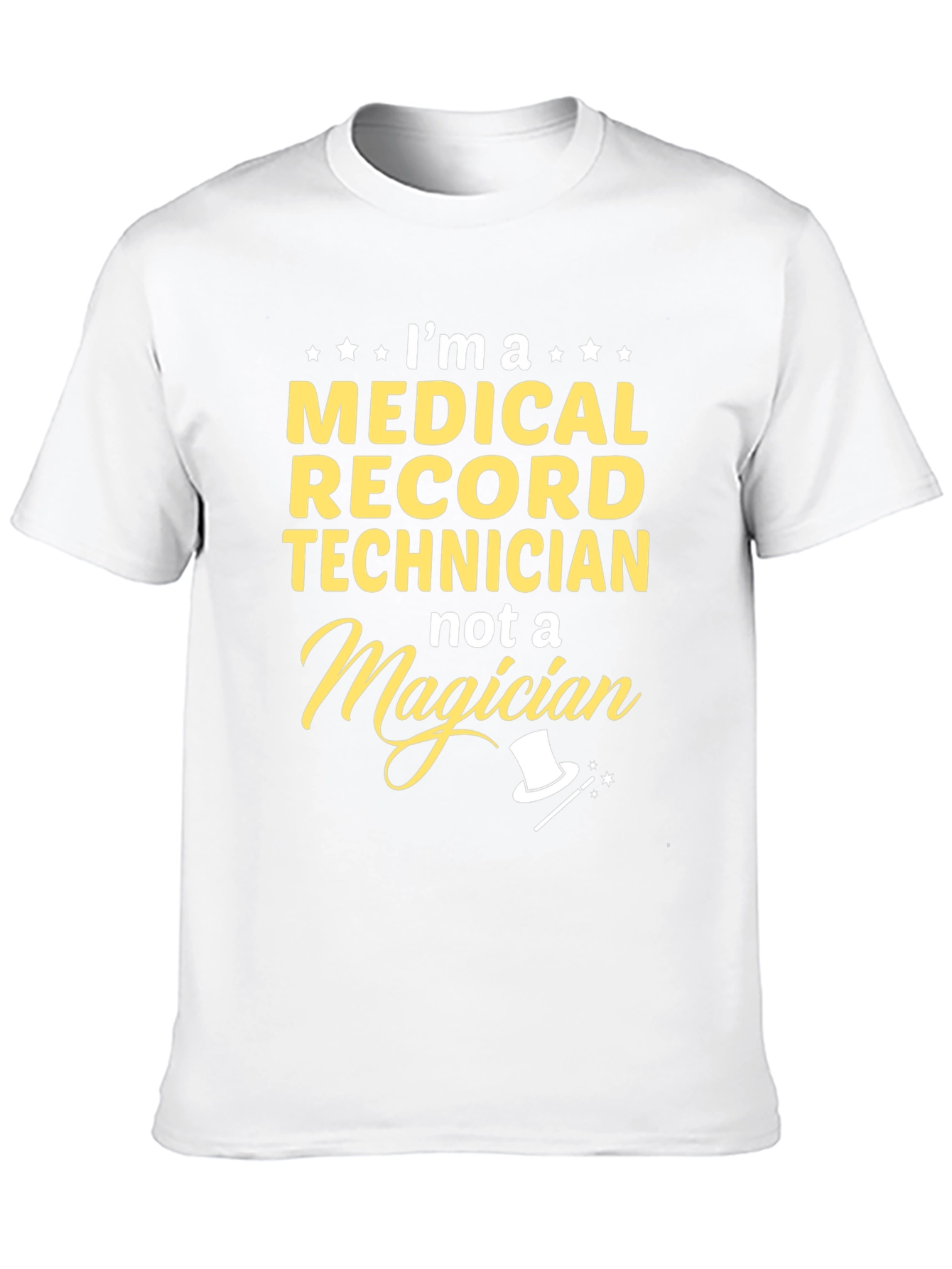 Black Medical Record Technician T-Shirt - Funny Magician Tee view 10