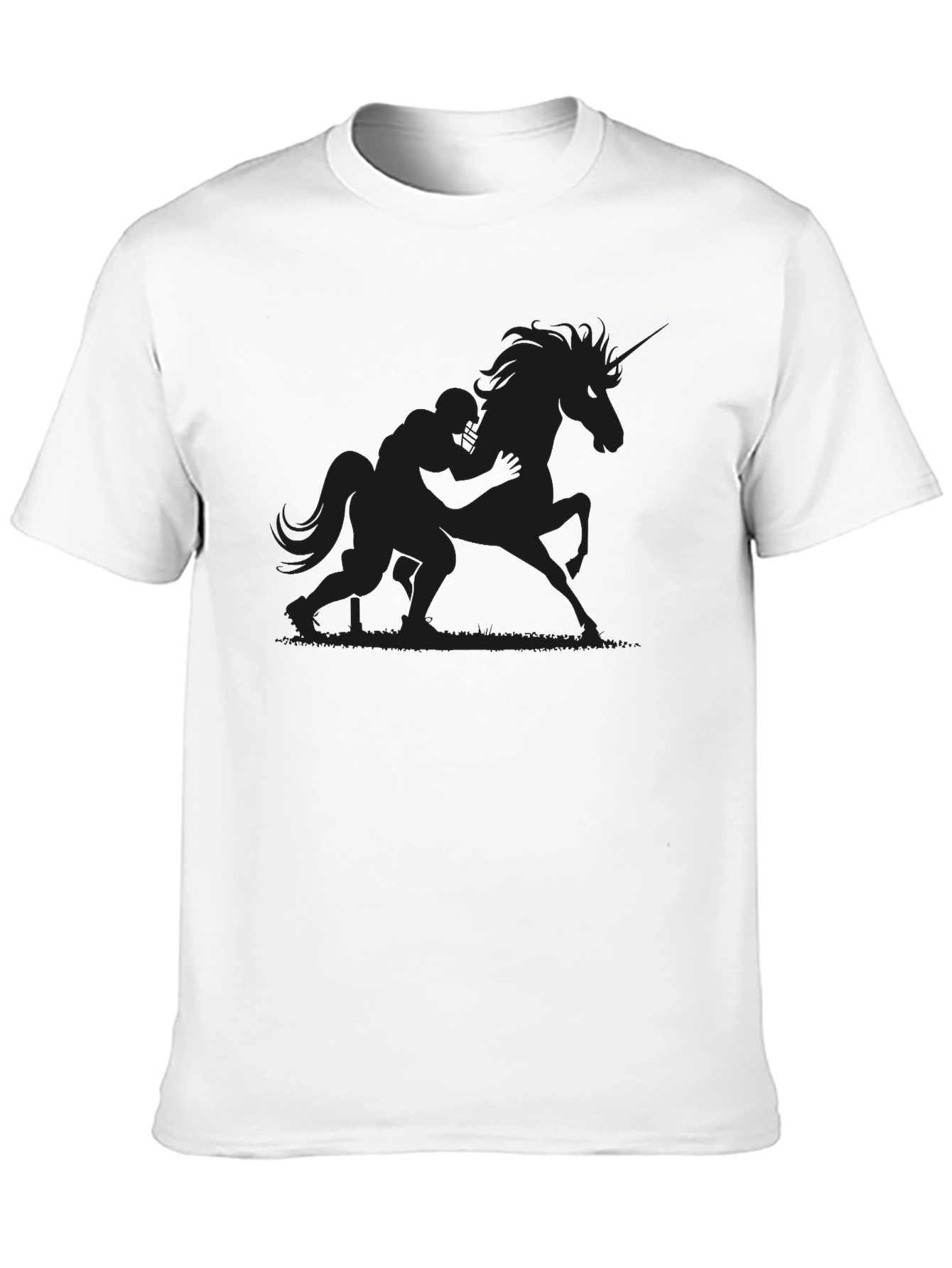 Black Unicorn Rider Graphic Tee - Men's Black T-Shirt view 10