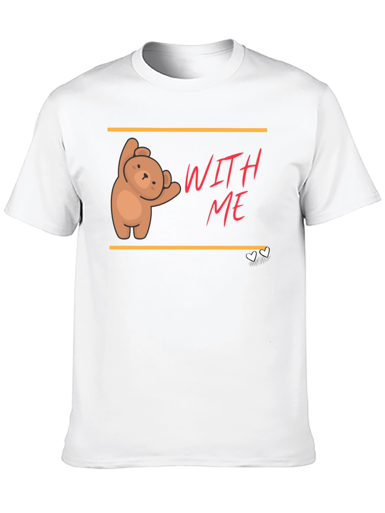 Black Cute Bear Graphic T-Shirt - With Me view 10