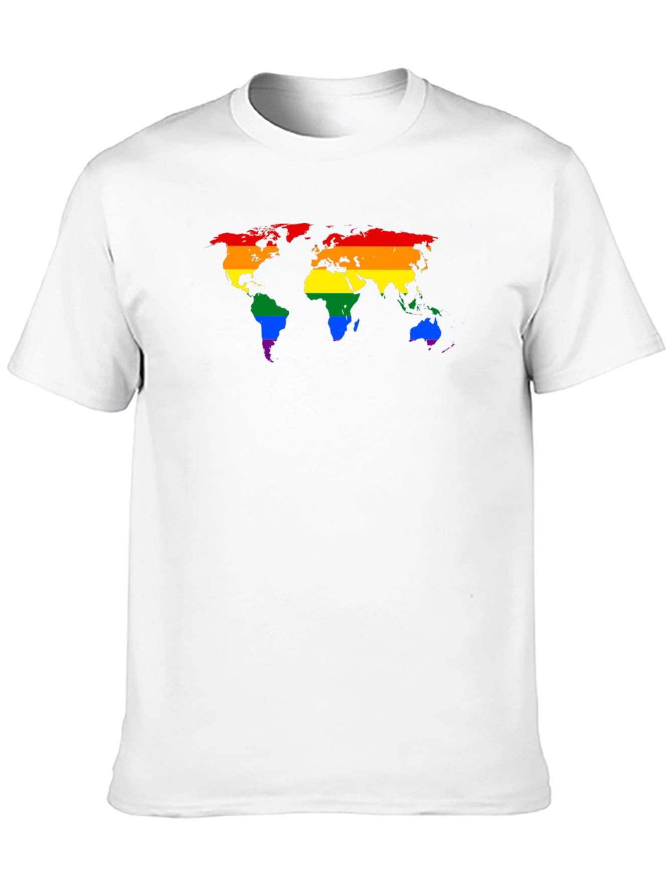 Black Pride World Map Black T-Shirt view 10