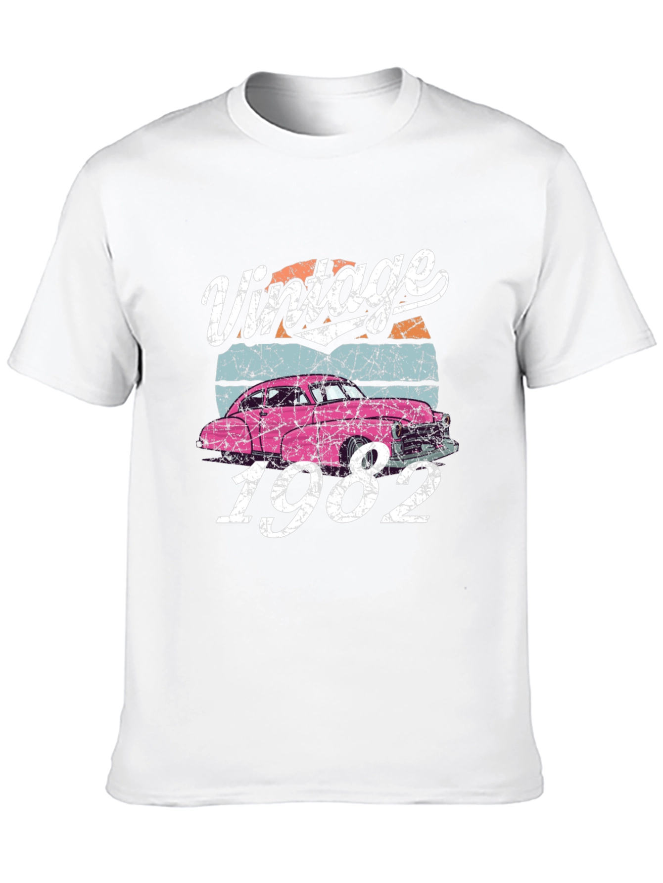 Black Vintage 1982 Car T-Shirt view 10