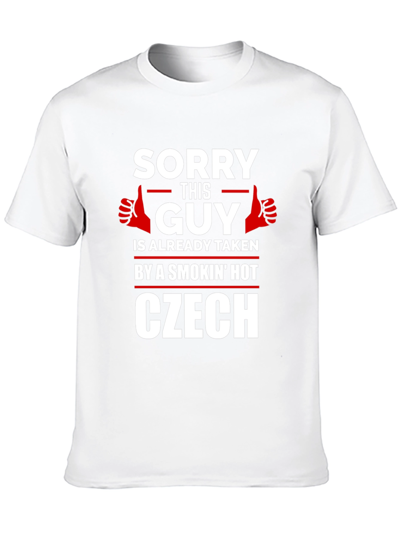 Black Sorry This Guy Is Taken Czech T-Shirt view 10