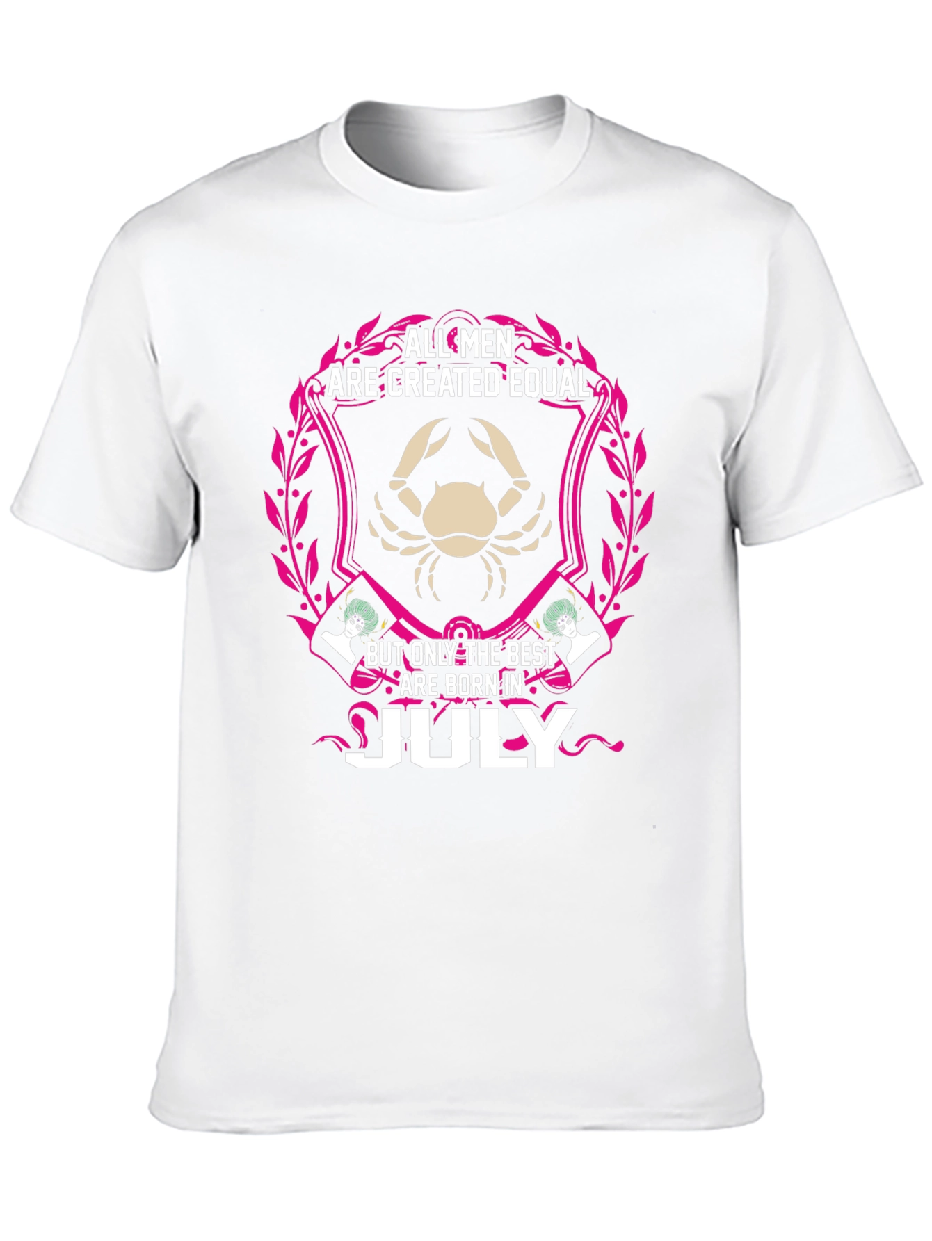 Black All Men Are Created Equal July Birthday T-Shirt view 10