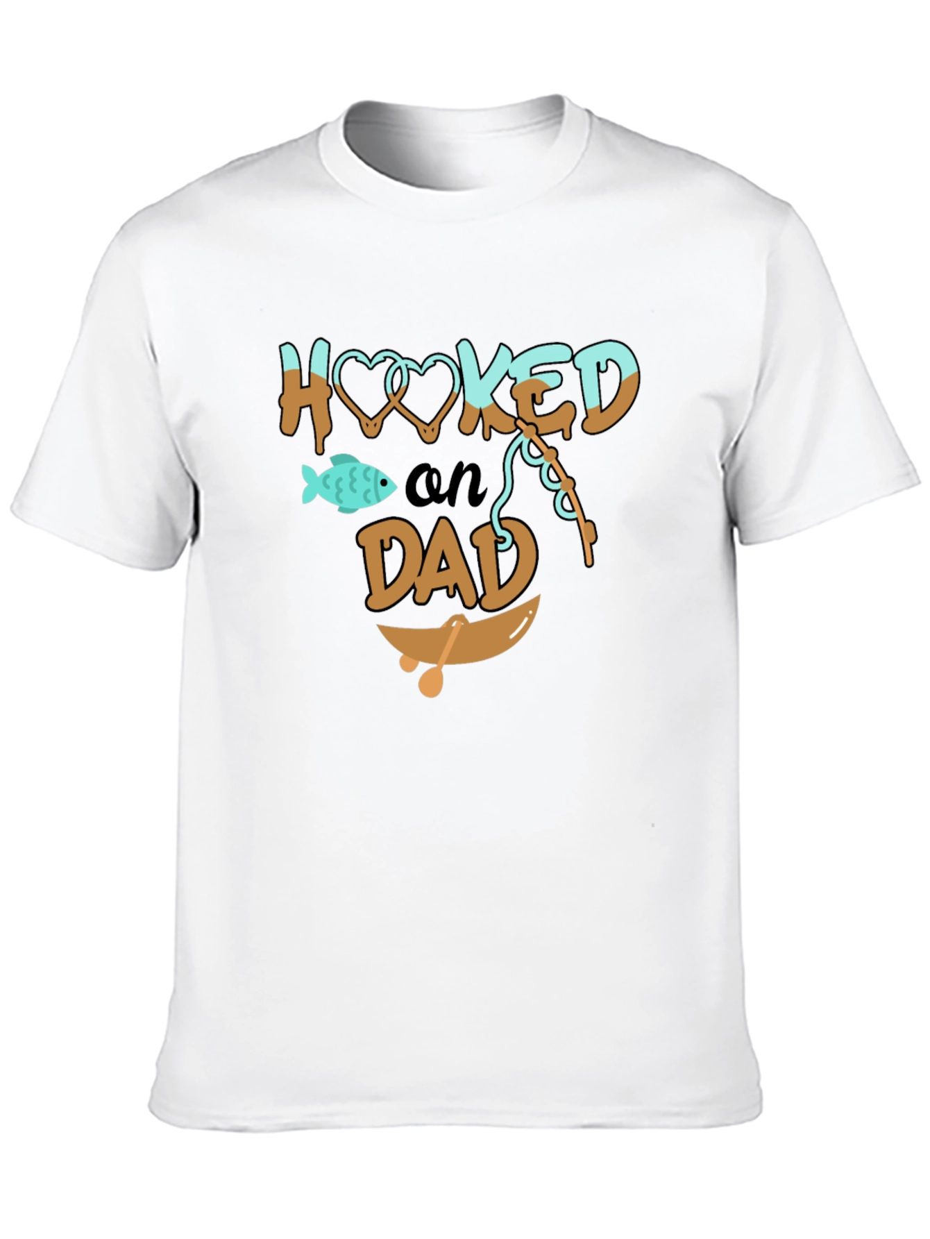 Black Hooked on Dad Graphic T-Shirt view 10