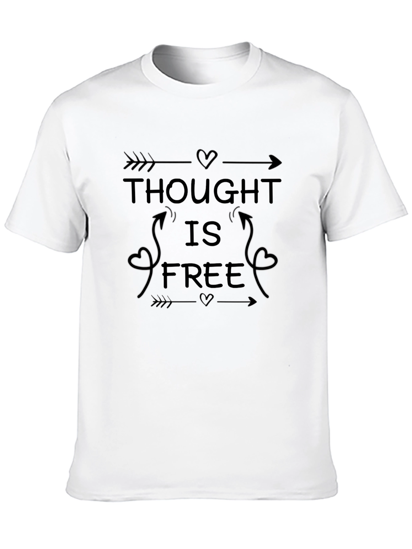 Black Thought is Free Black Graphic Tee view 10