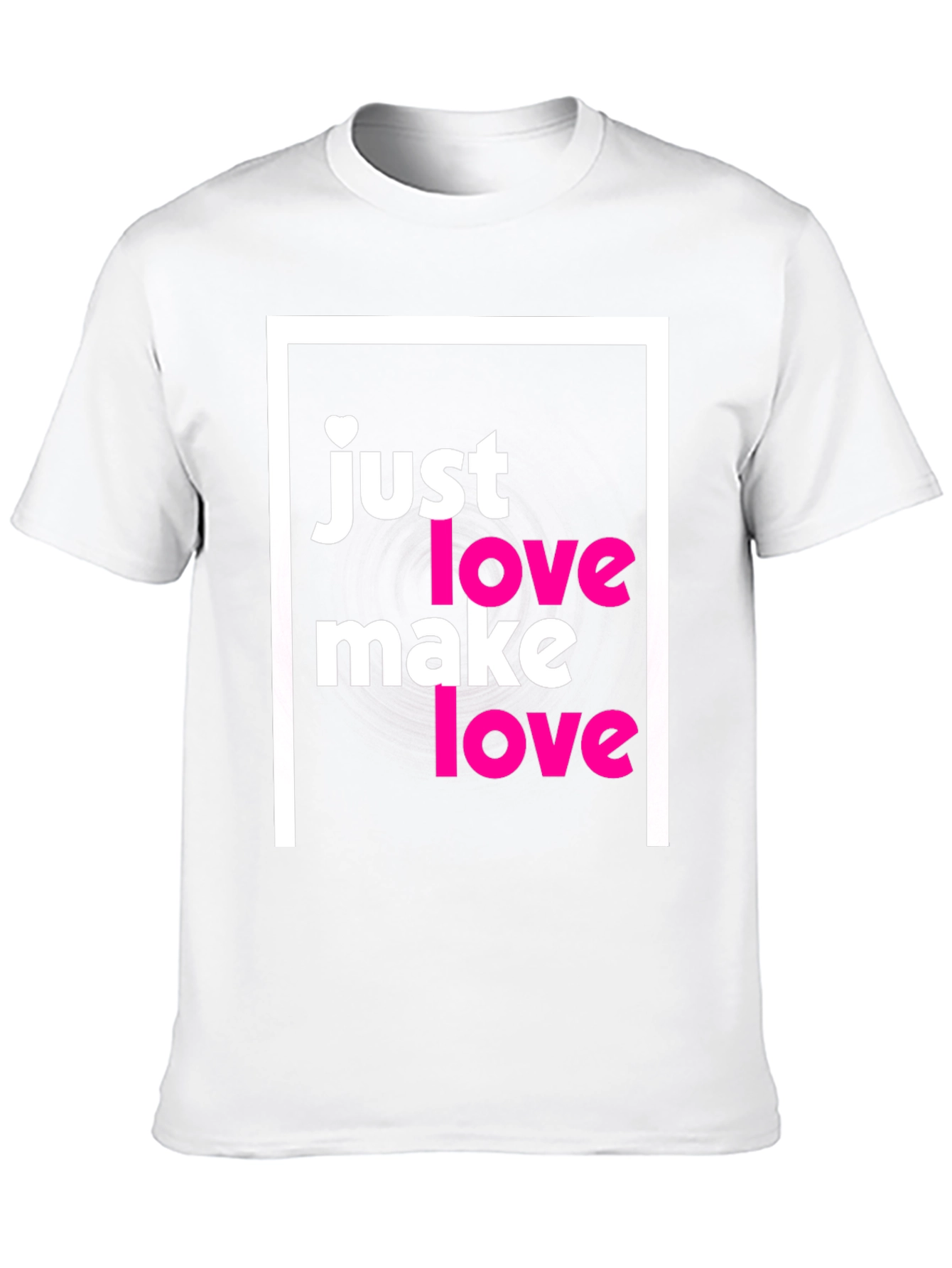 Black Just Make Love T-Shirt - Soft Cotton Tee view 10