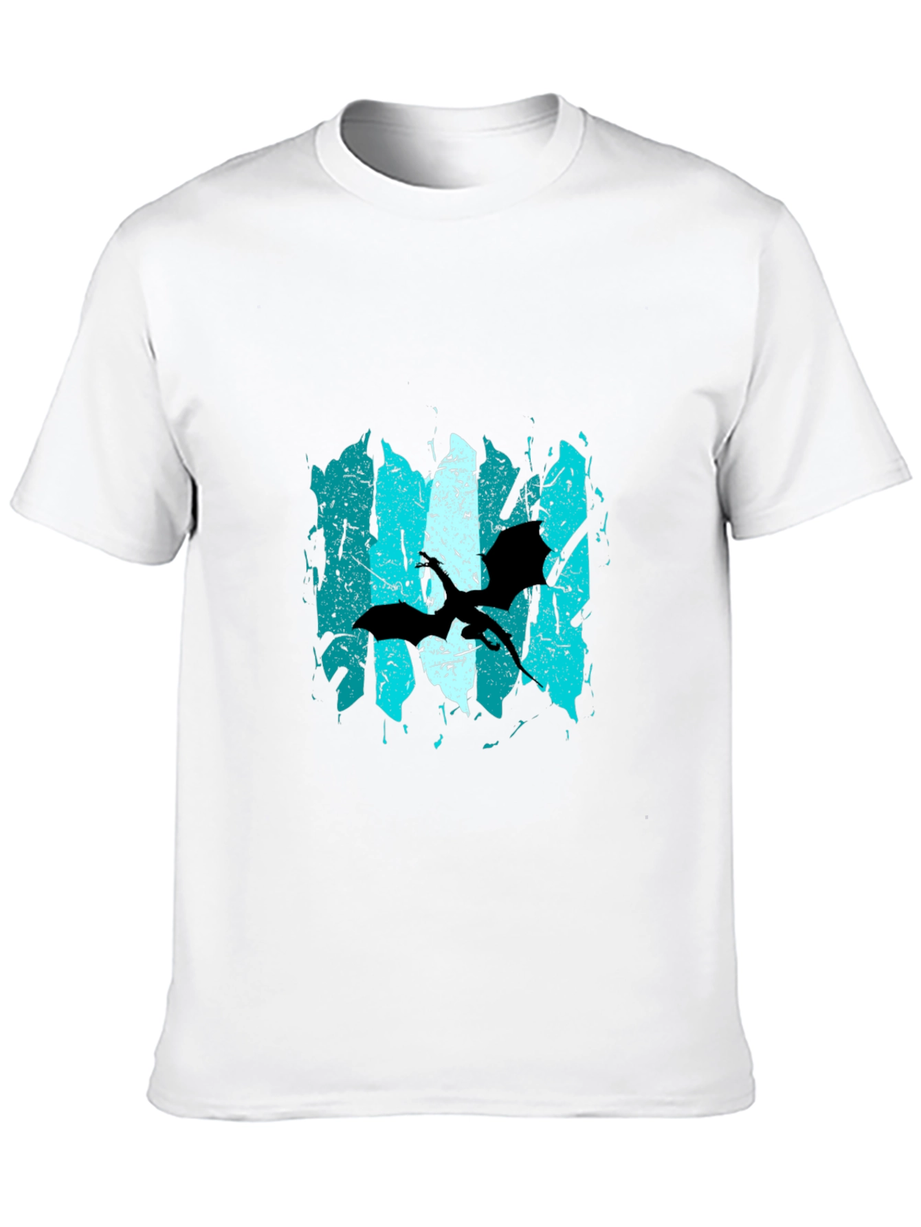 Black Grunge Pterodactyl Graphic Tee - Black view 10