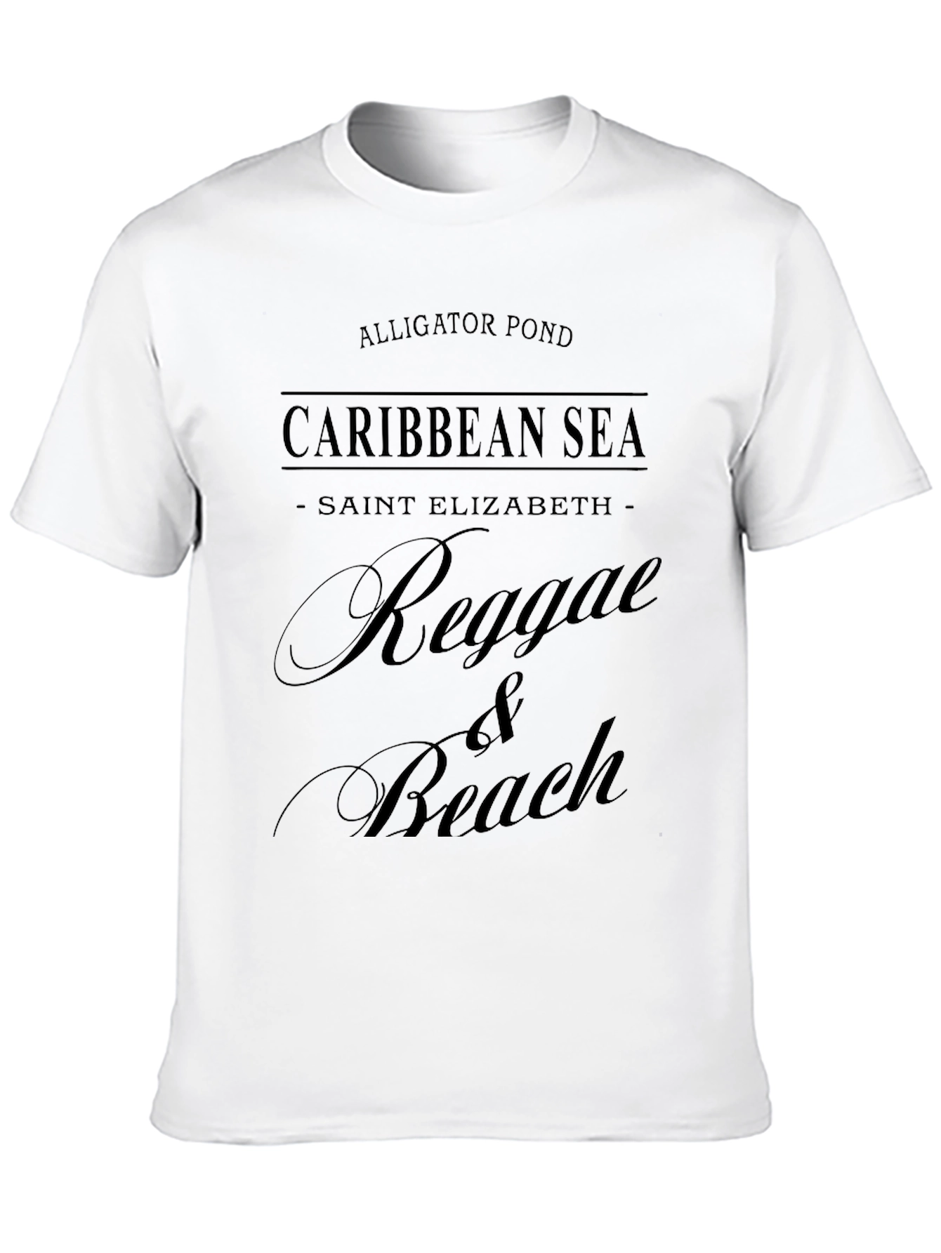 Black Caribbean Sea Reggae & Beach T-Shirt view 10