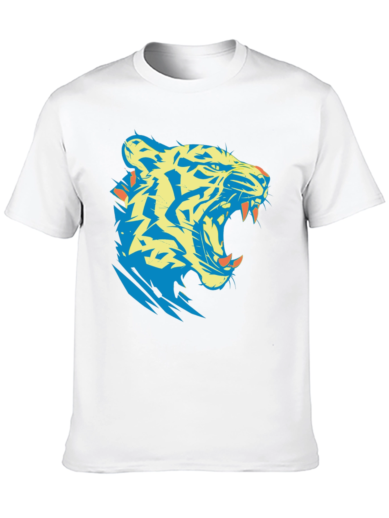 Black Tiger Graphic Tee - Bold Black Cotton T-Shirt view 10