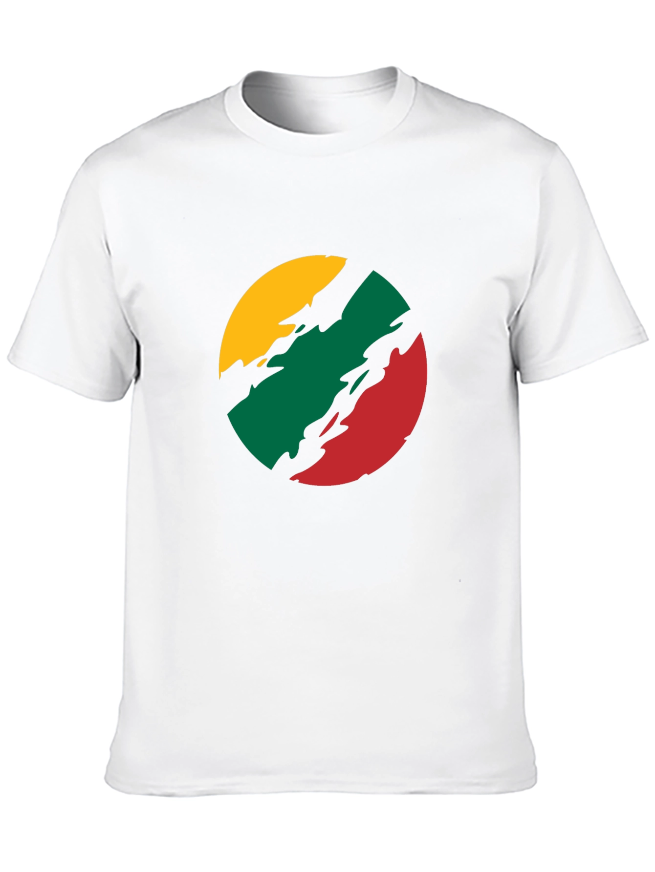 Lithuanian Flag T-Shirt - Black Crew Neck Tee - 10