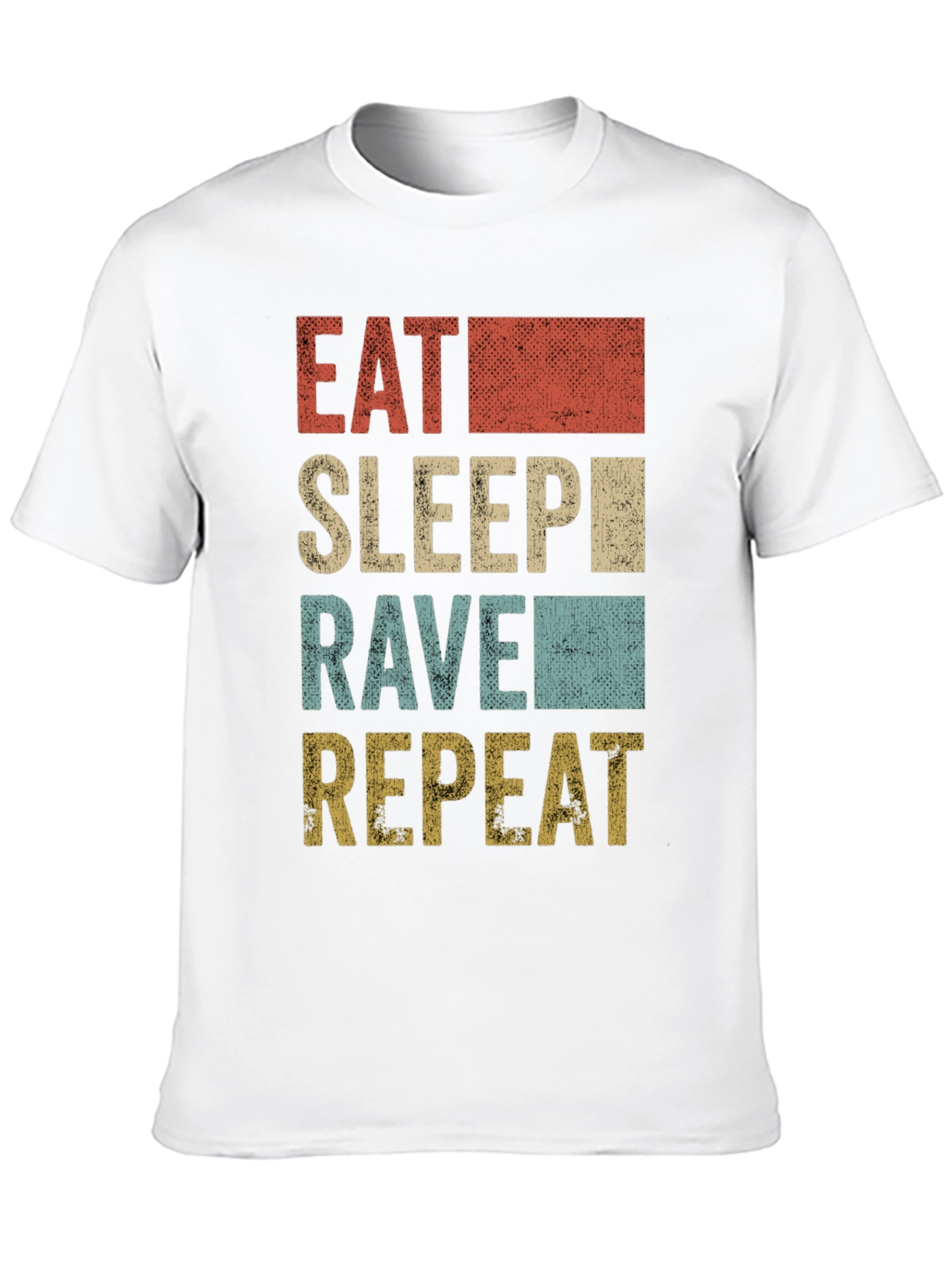 Black Eat Sleep Rave Repeat Men's Graphic T-Shirt view 10