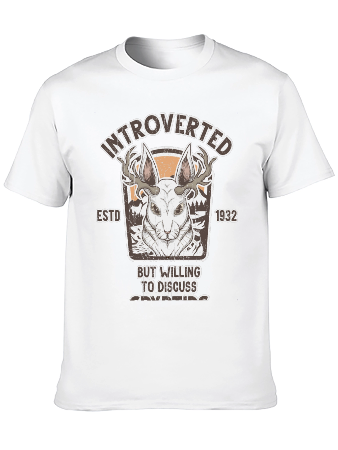Black Introverted But Willing To Discuss Jackalope T-Shirt view 10