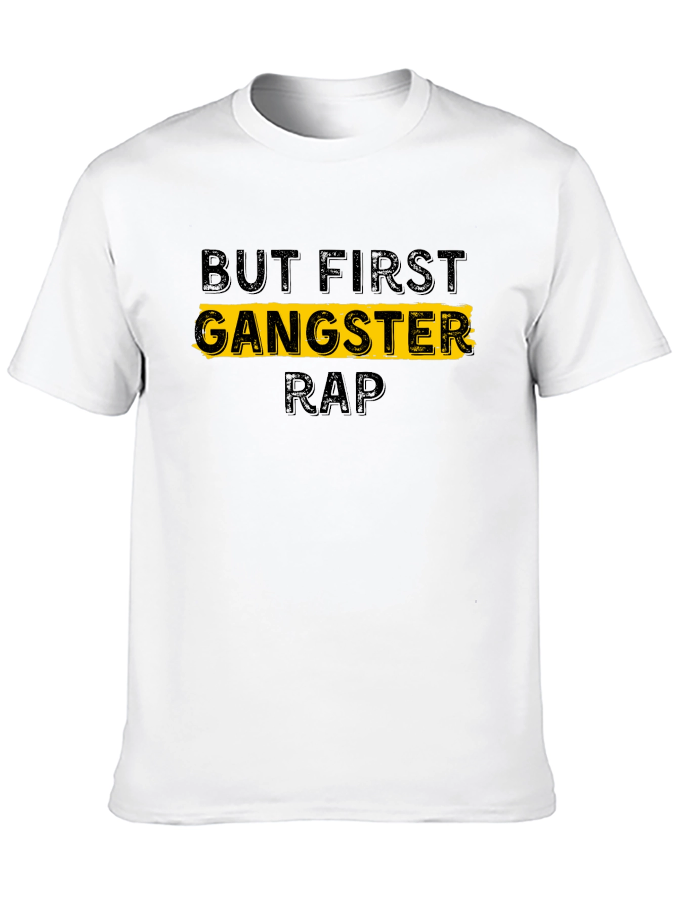 Black But First Gangster Rap T-Shirt - Black view 10