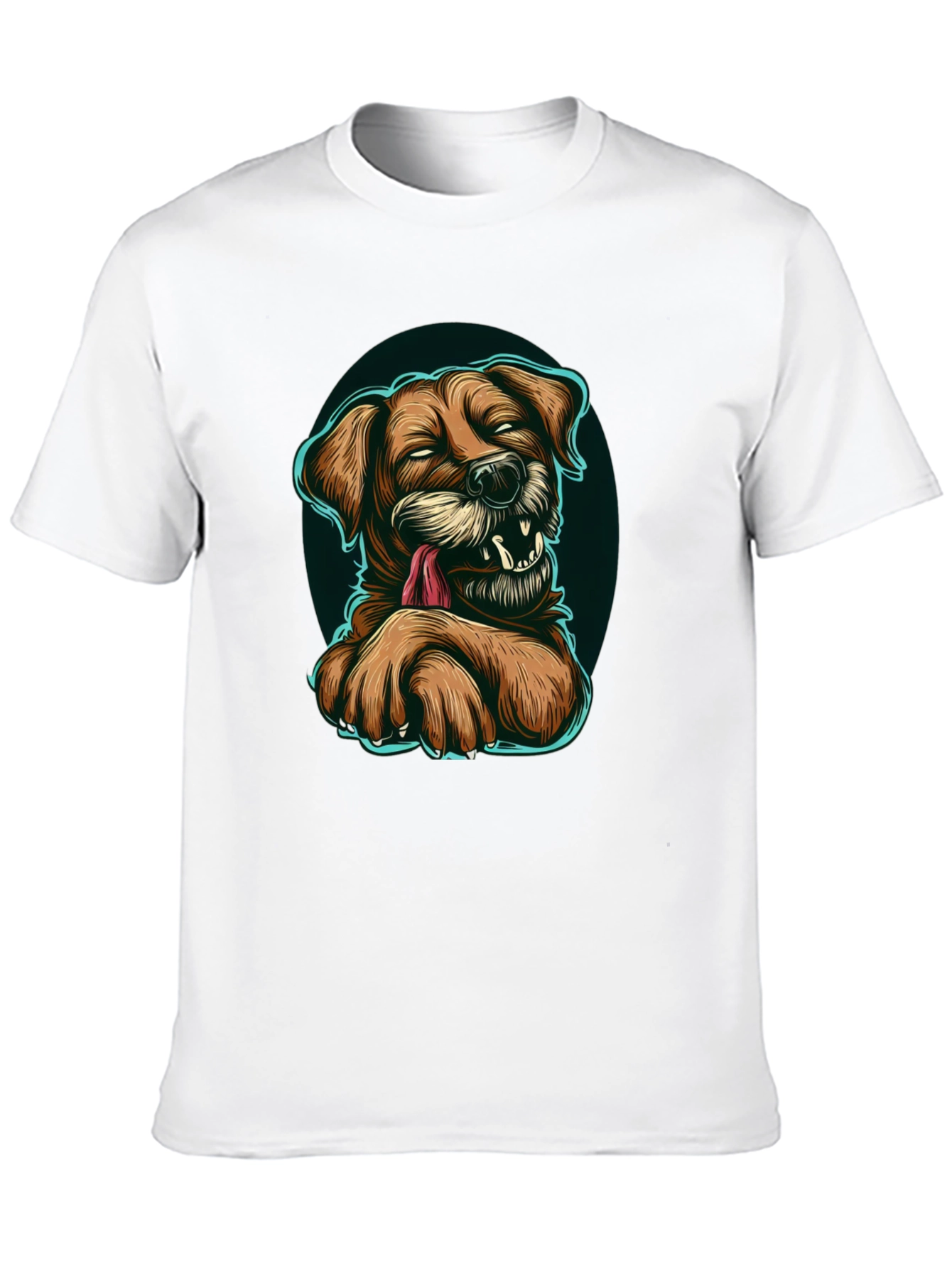 Black Funny Dog Graphic T-Shirt - Black view 10