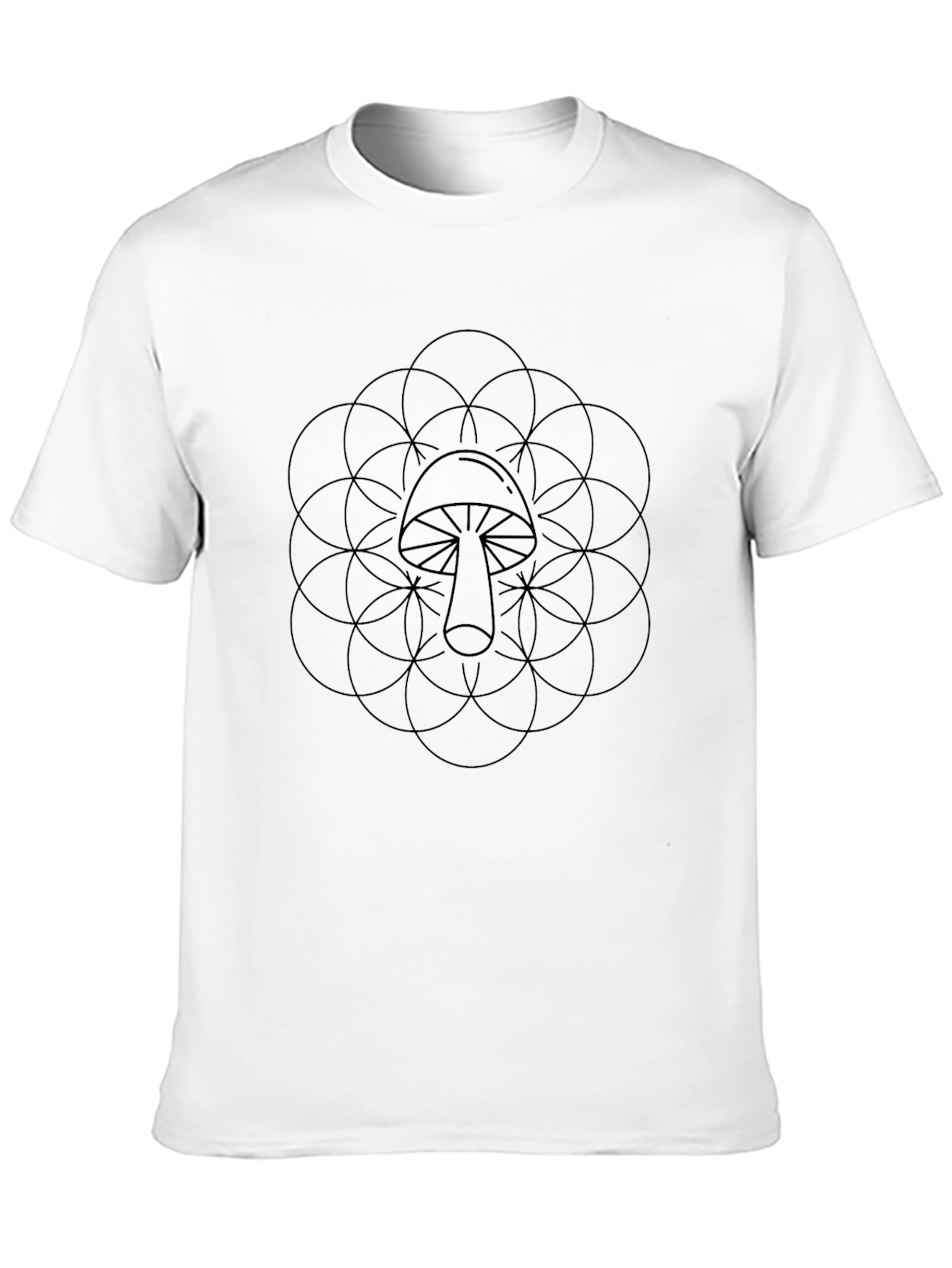 Mushroom Mandala Graphic Tee - Black - 10