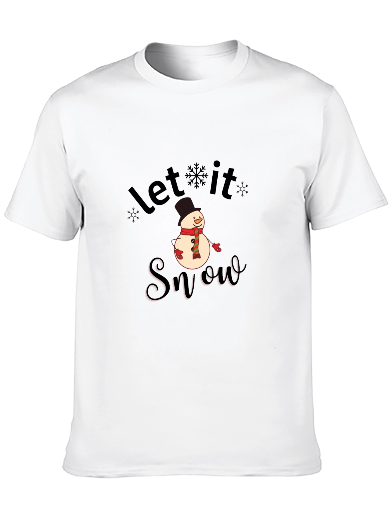 Black Let it Snow Graphic T-Shirt view 10