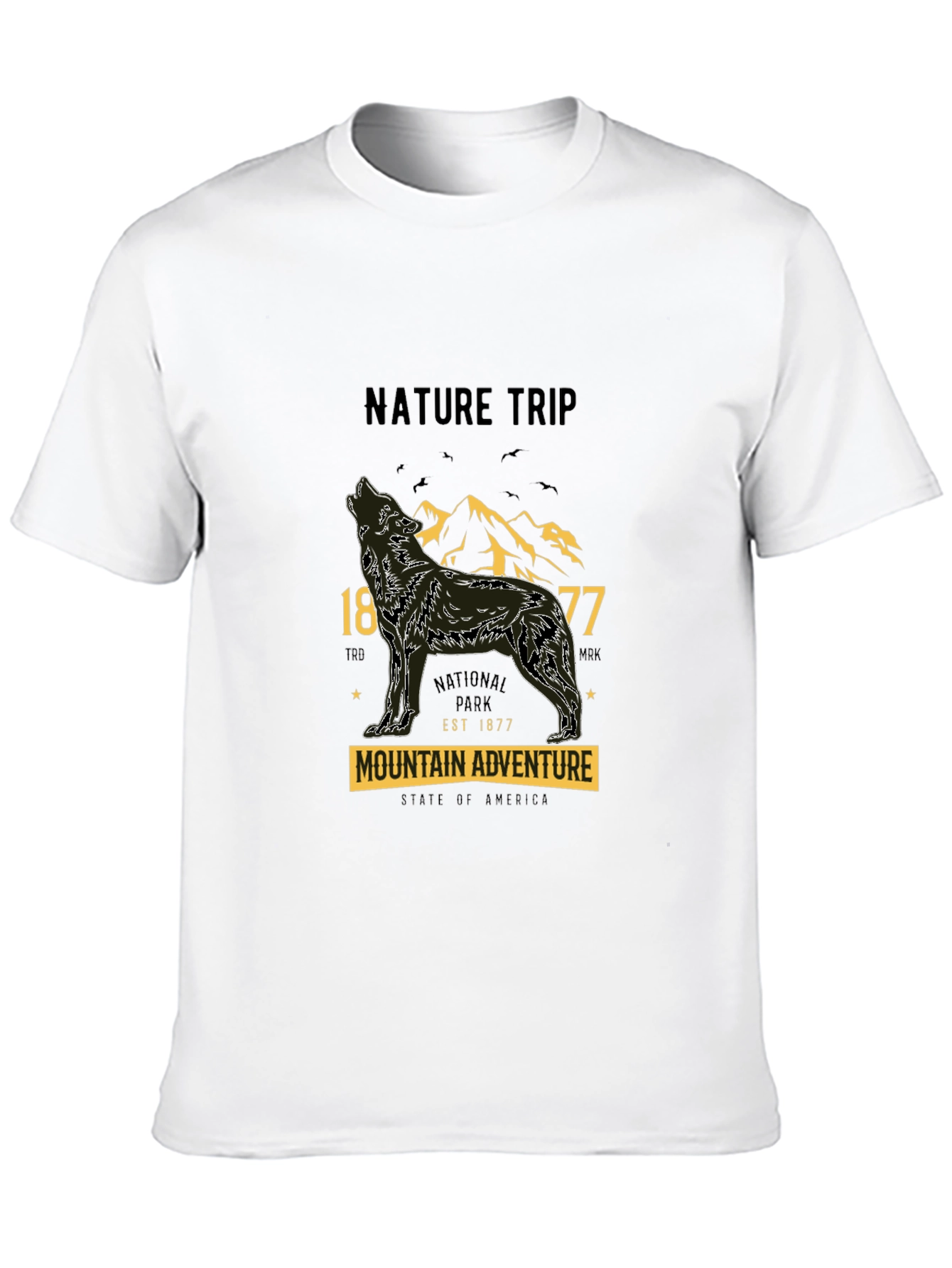 Black Nature Trip Mountain Adventure T-Shirt view 10