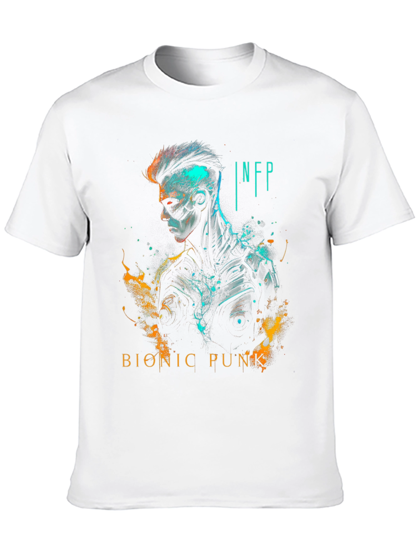 Black Bionic Punk INFP Graphic Tee - Cyberpunk Fashion view 10