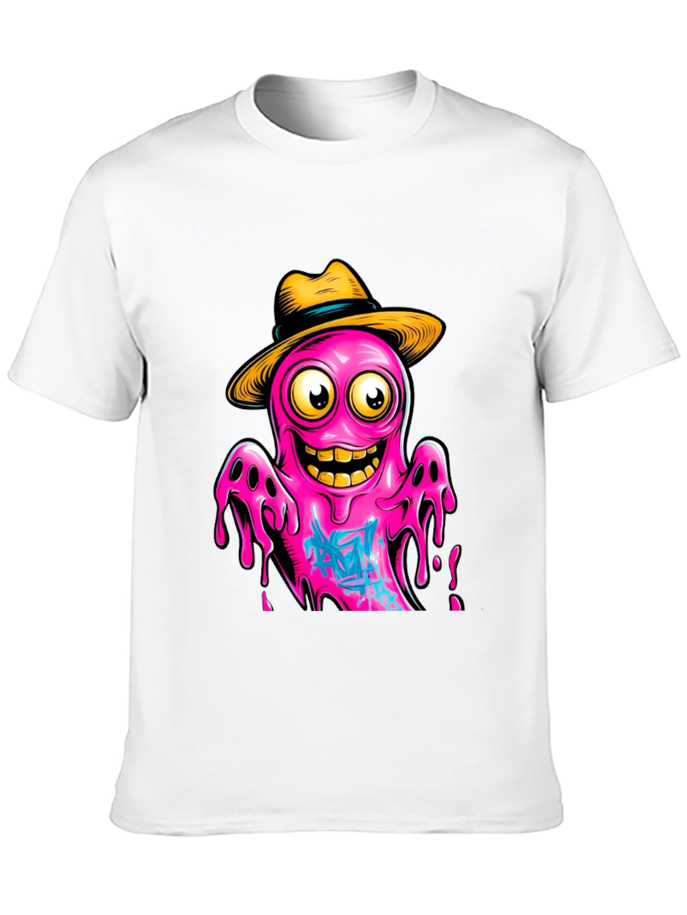 Black Cartoon Octopus T-Shirt - Funky Graphic Tee view 10