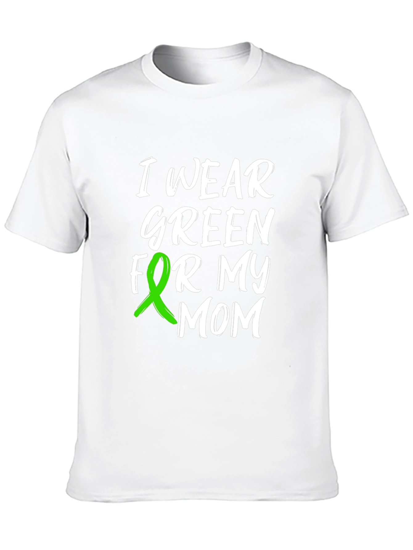 Black I Wear Green For My Mom Awareness T-Shirt view 10