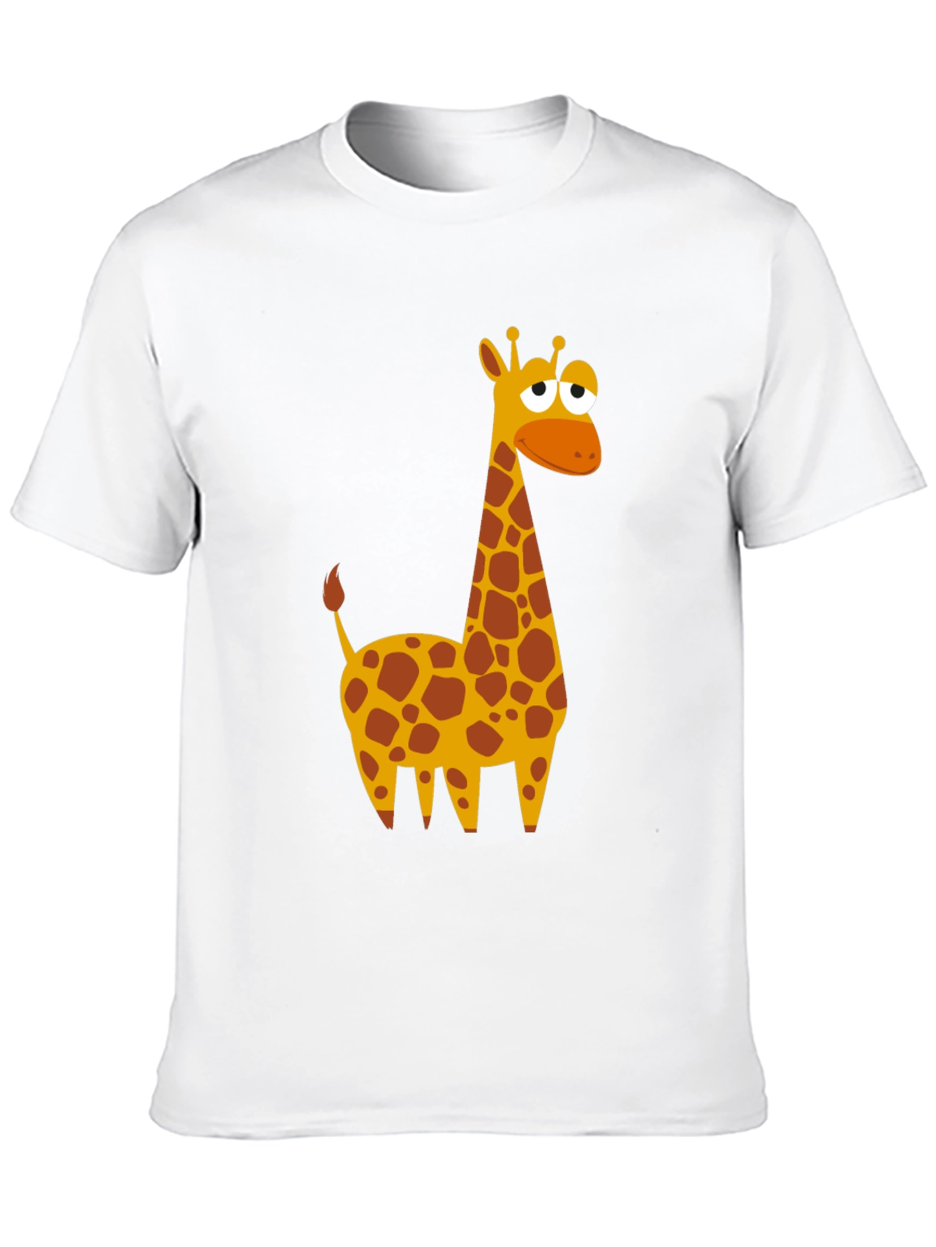 Black Cartoon Giraffe Graphic T-Shirt - Black view 10
