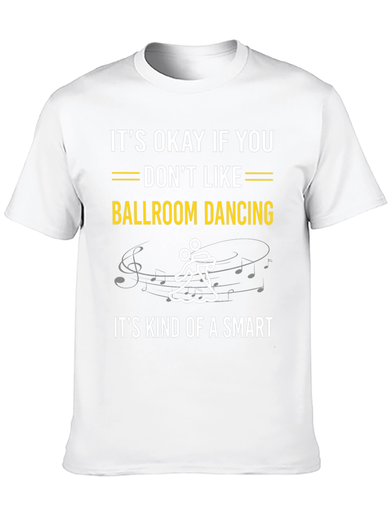 Black Ballroom Dancing Smart T-Shirt - Funny Dance Tee view 10