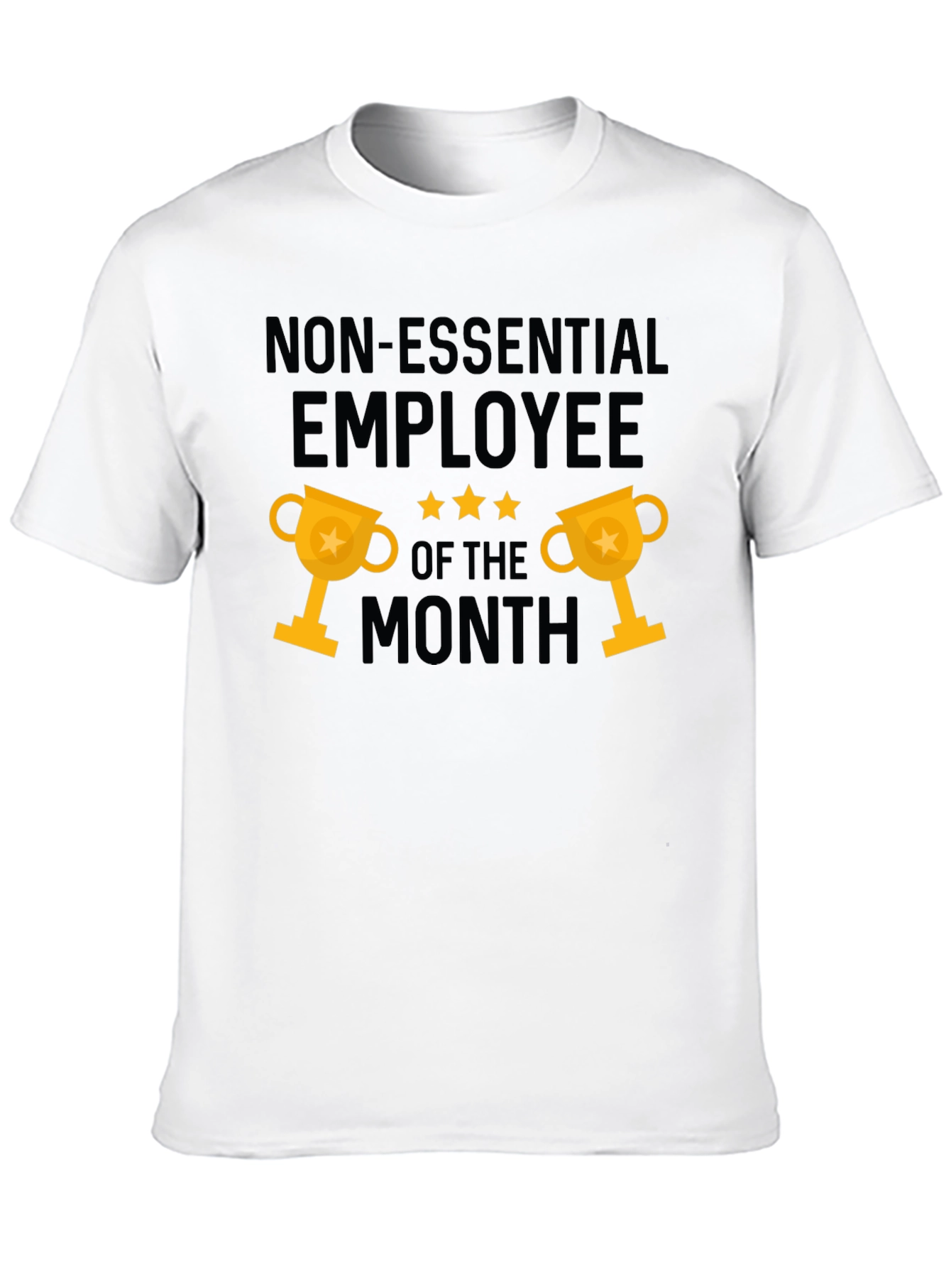 Black Non-Essential Employee of the Month Graphic Tee view 10