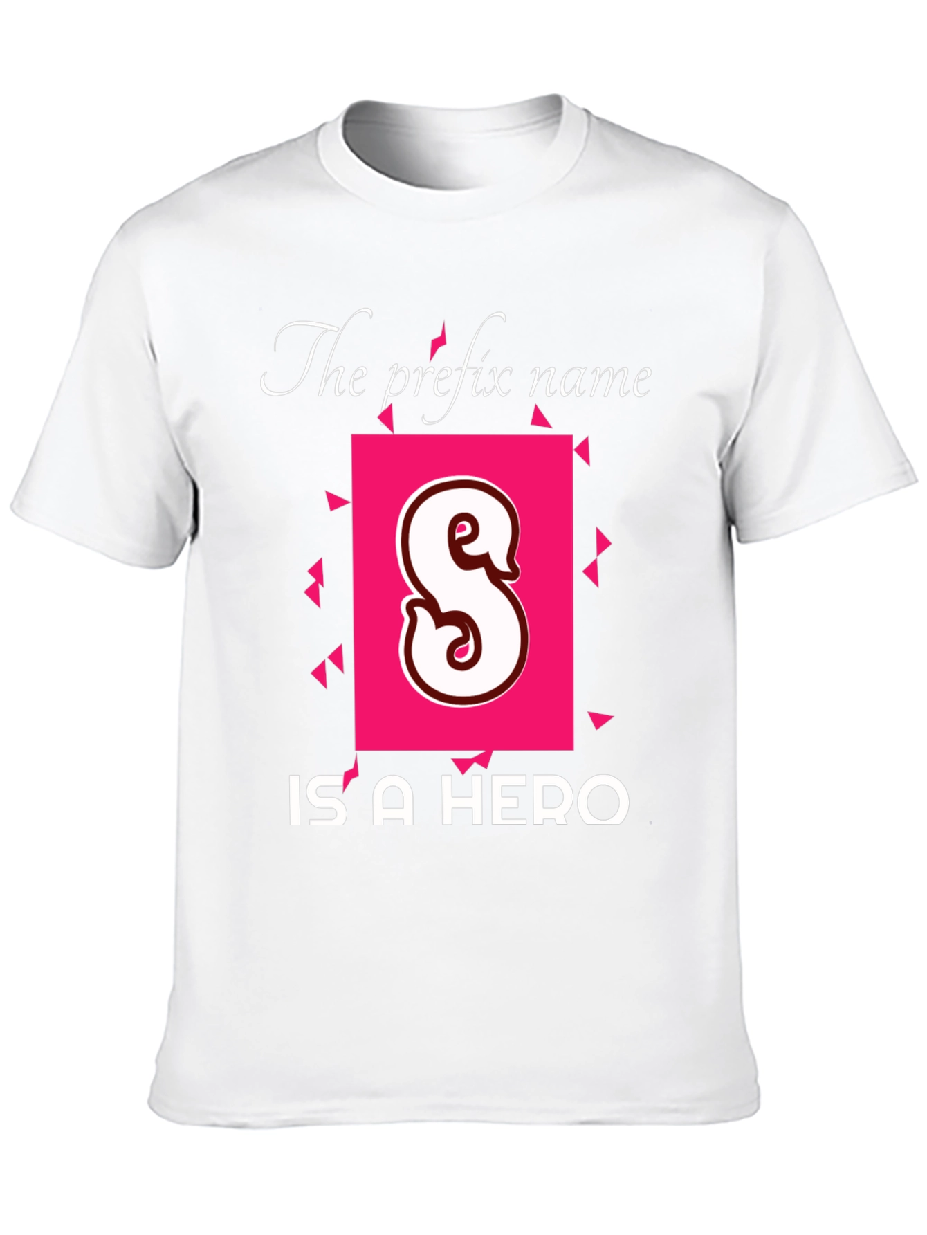 Black Personalized "S" Hero T-Shirt - Custom Initial Tee view 10