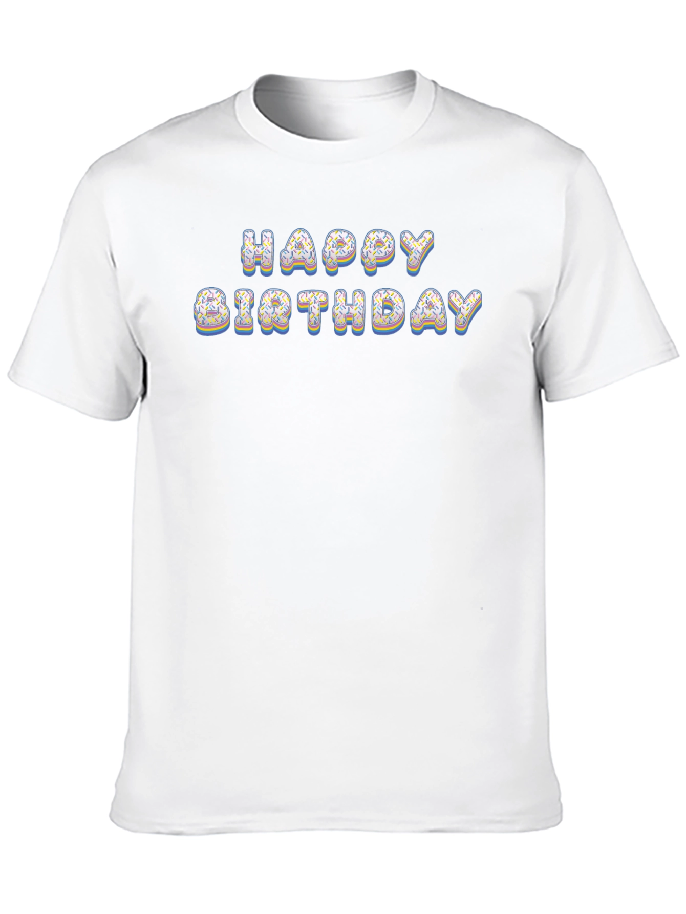 Black Happy Birthday Donut Letter T-Shirt view 10
