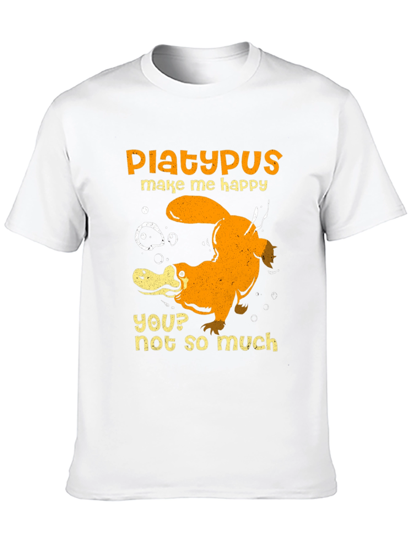 Black Platypus Make Me Happy Graphic T-Shirt view 10