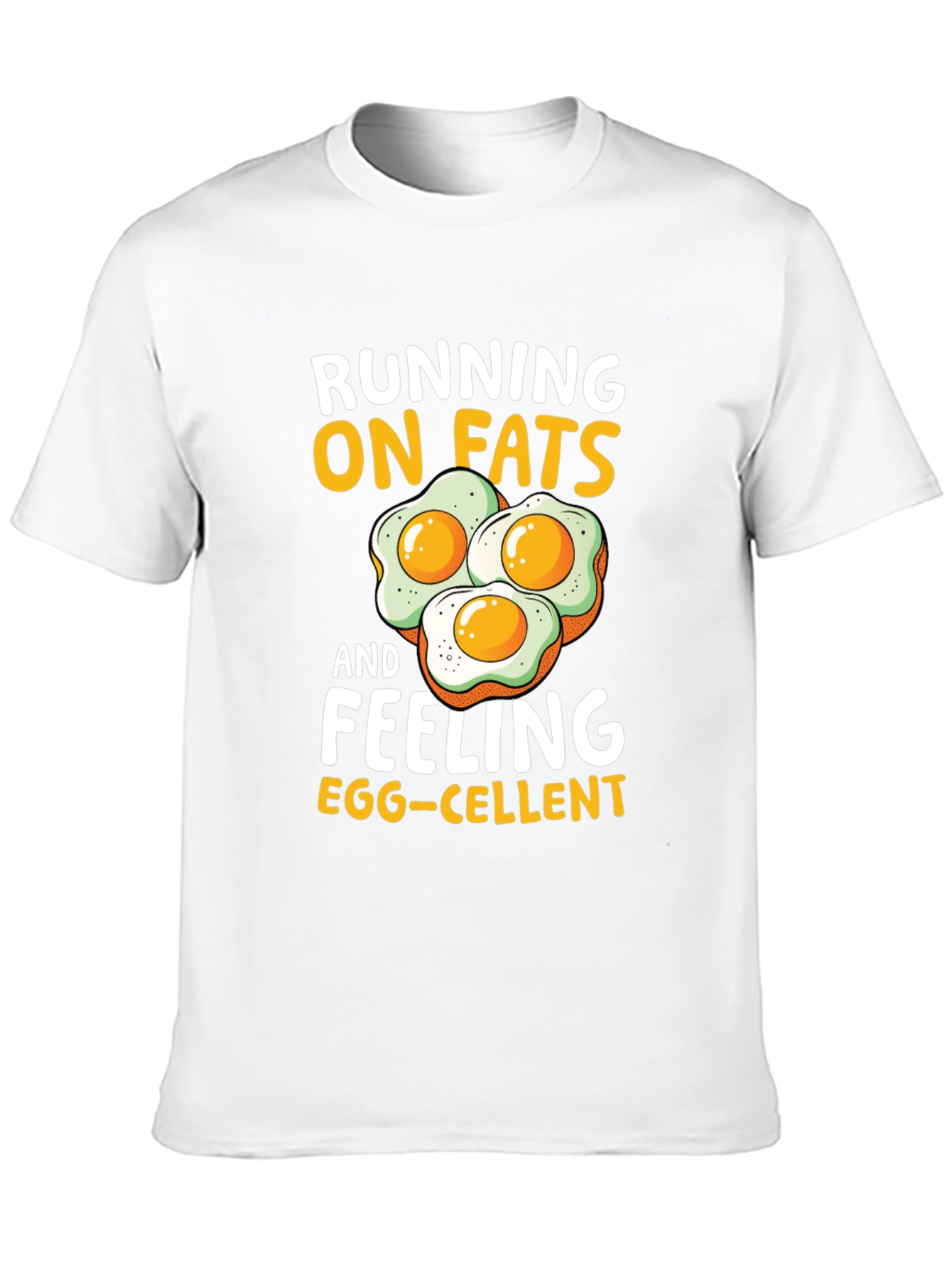 Black Running on Fats Funny Egg T-Shirt view 10