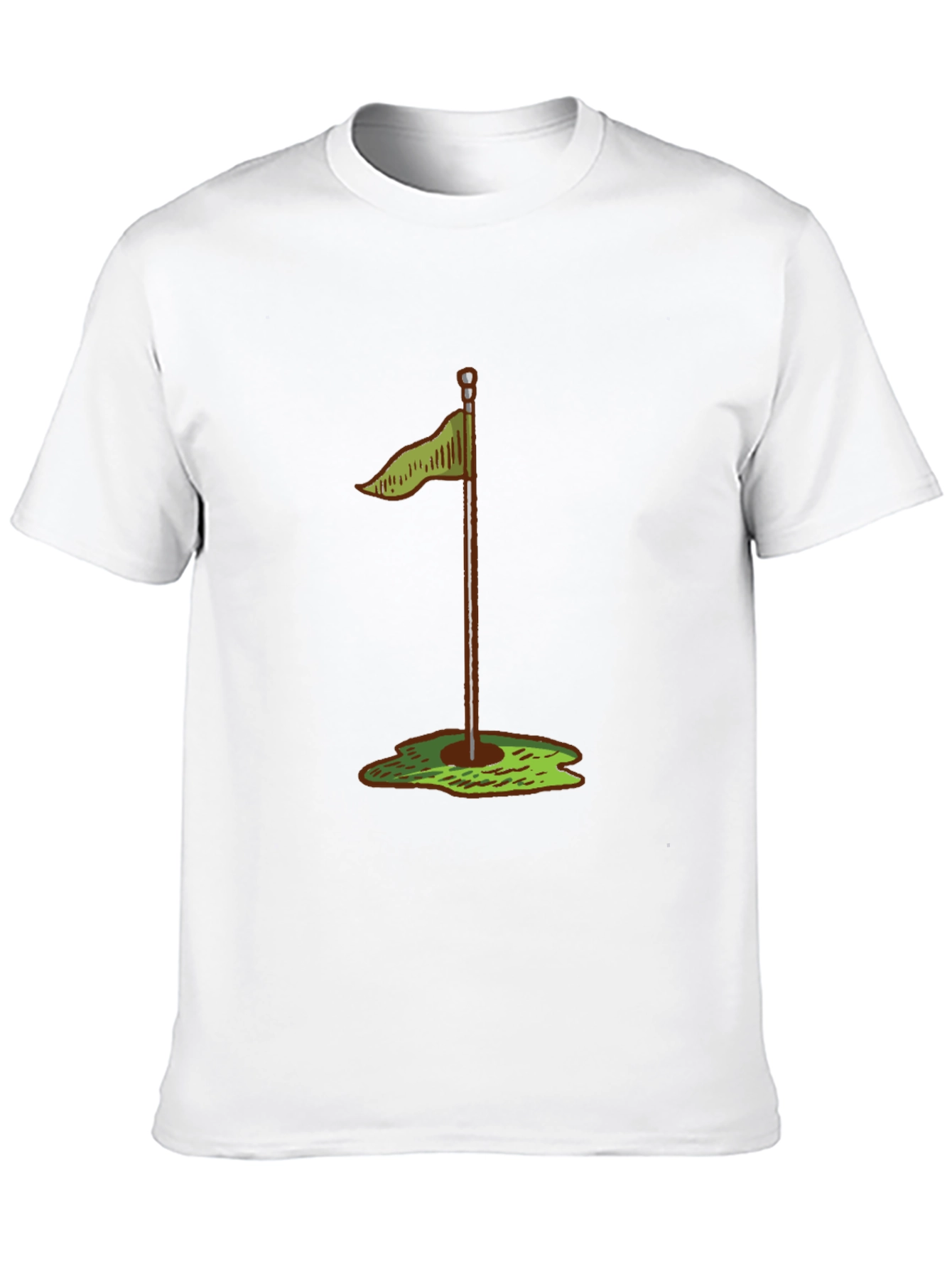 Black Golf Hole Flag T-Shirt - Stylish & Comfortable view 10