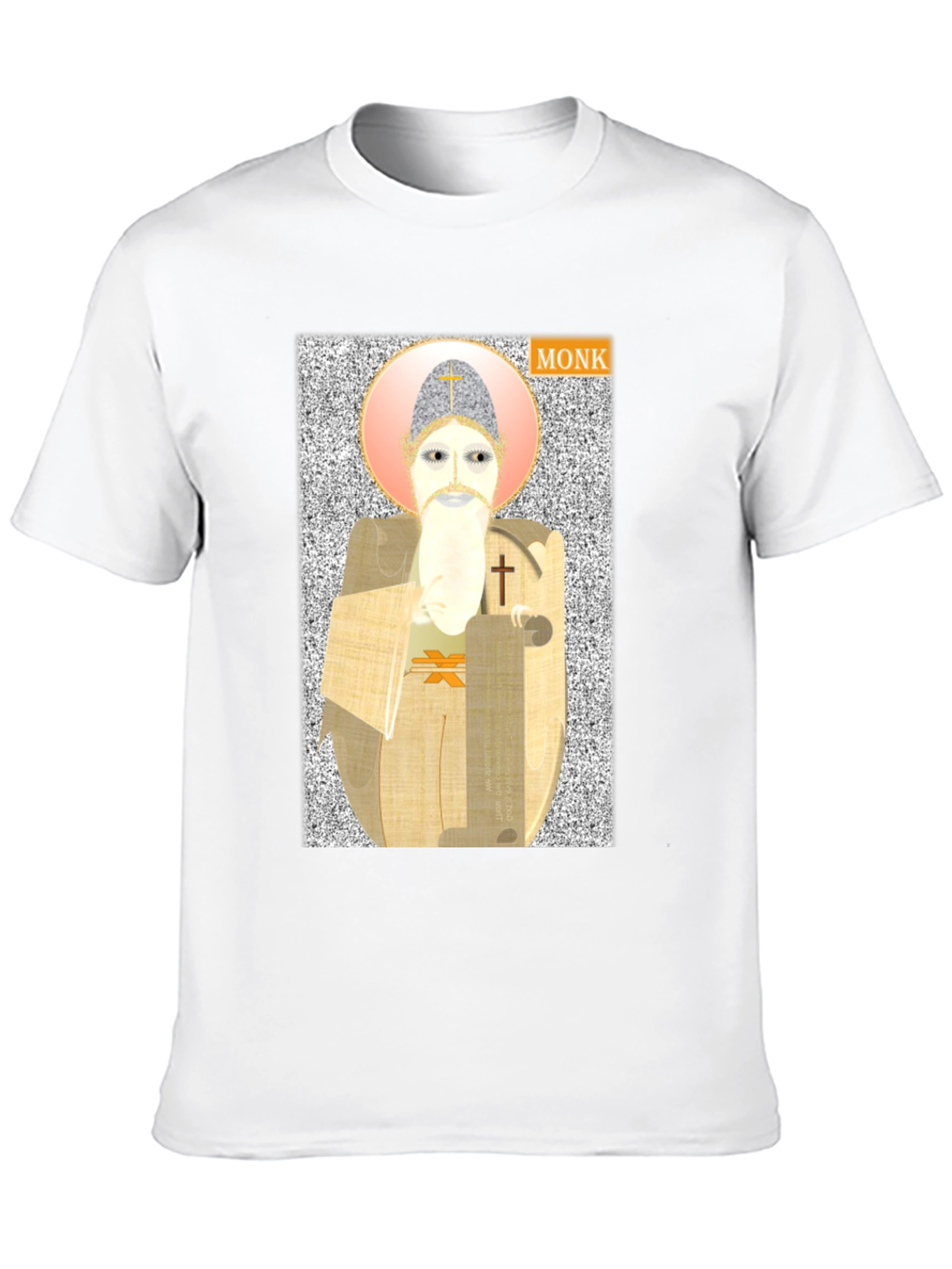 Black Monk Graphic Print T-Shirt - Unique Design view 10