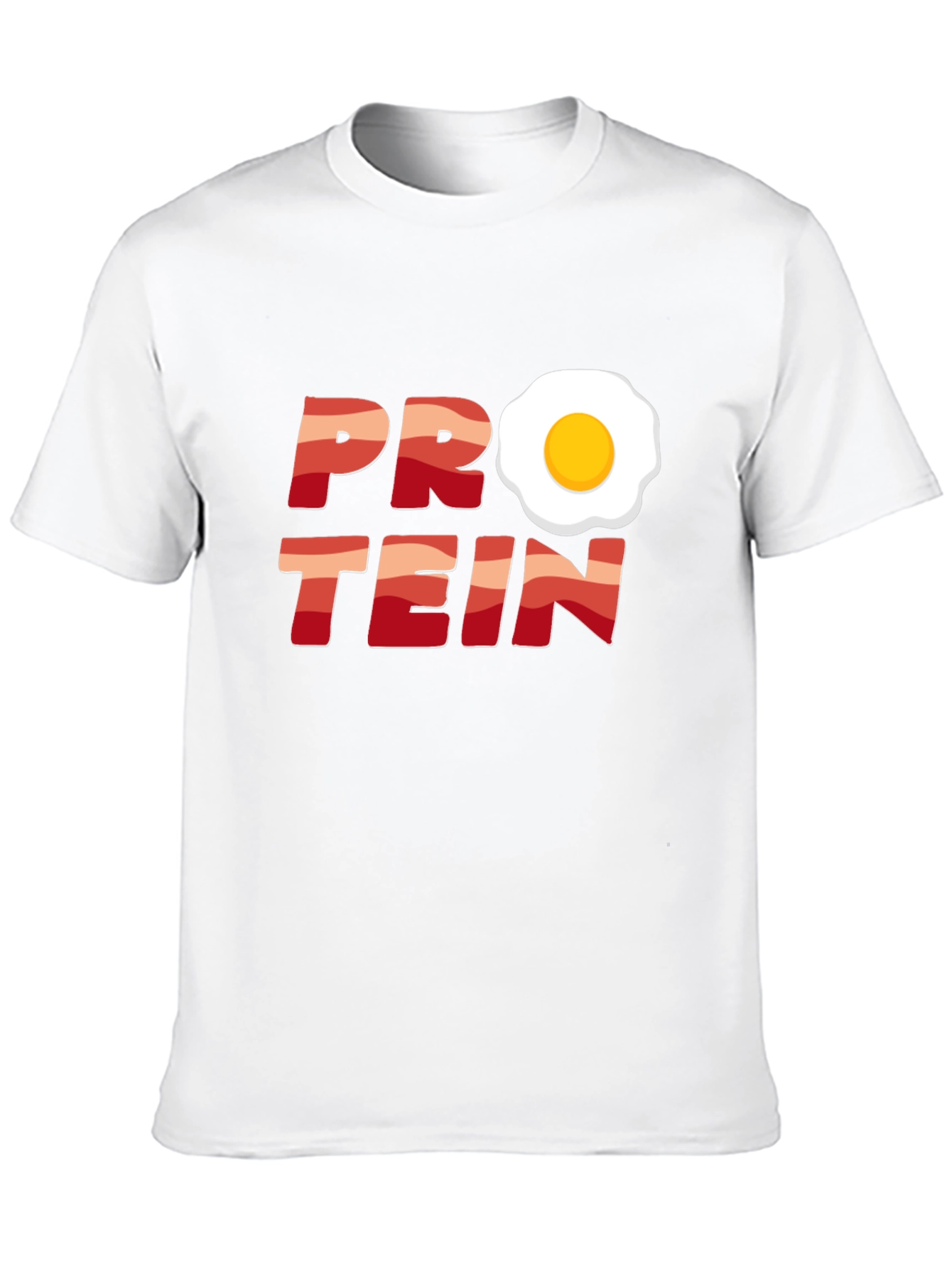 Black Protein Bacon & Egg T-Shirt - Funny Fitness Tee view 10