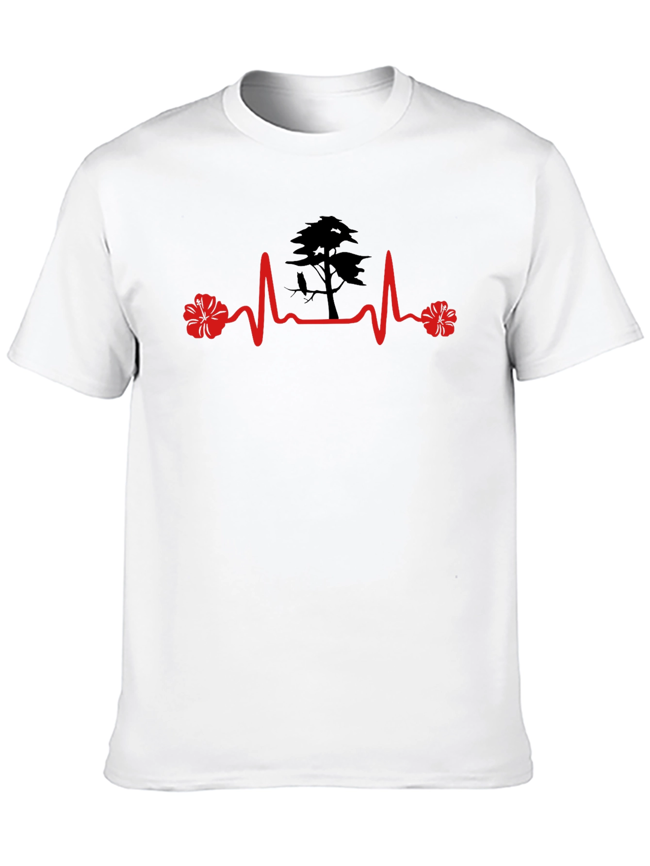 Black Heartbeat Tree T-Shirt - Nature Lover Tee view 10